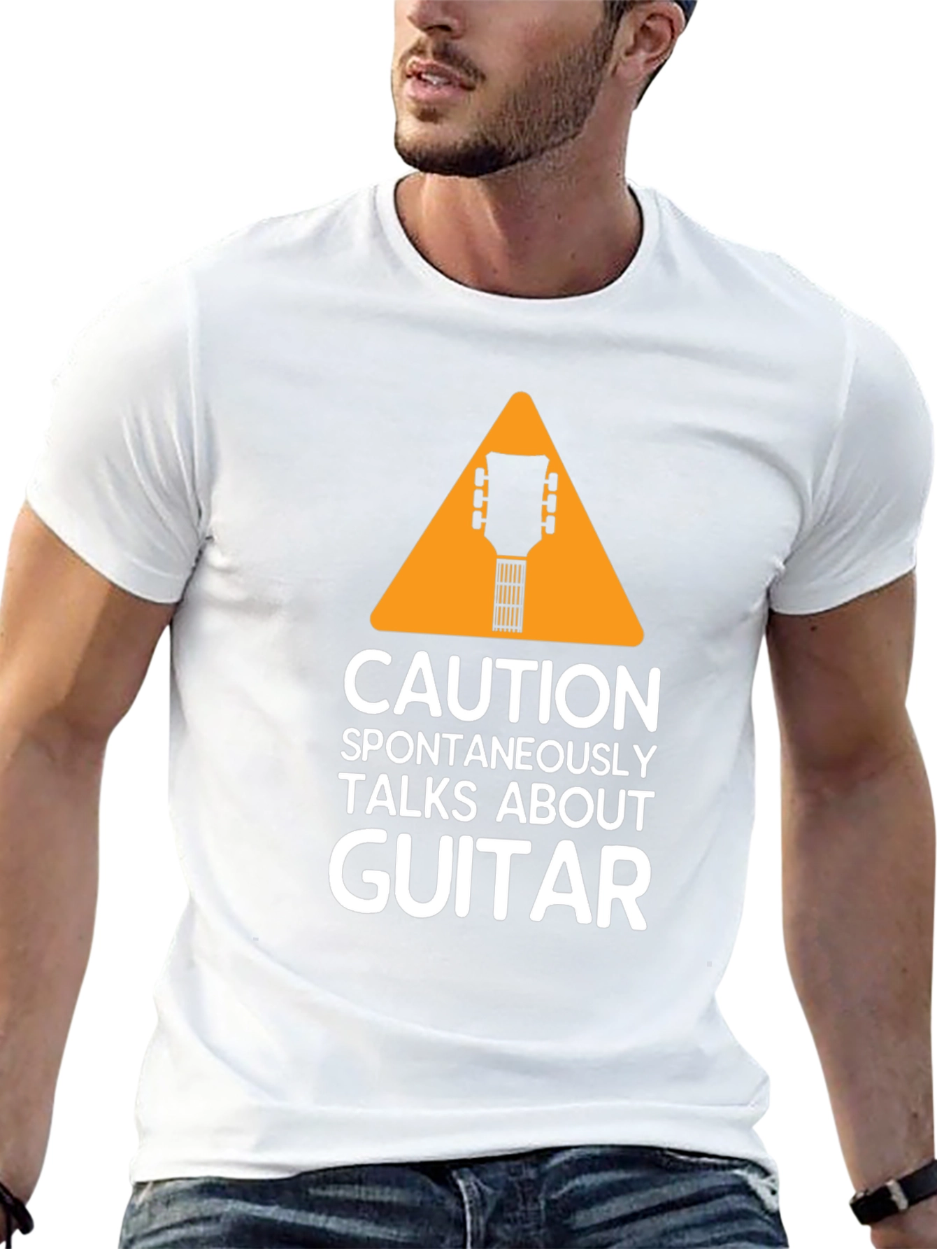 Caution Spontaneously Talks About Guitar T-Shirt