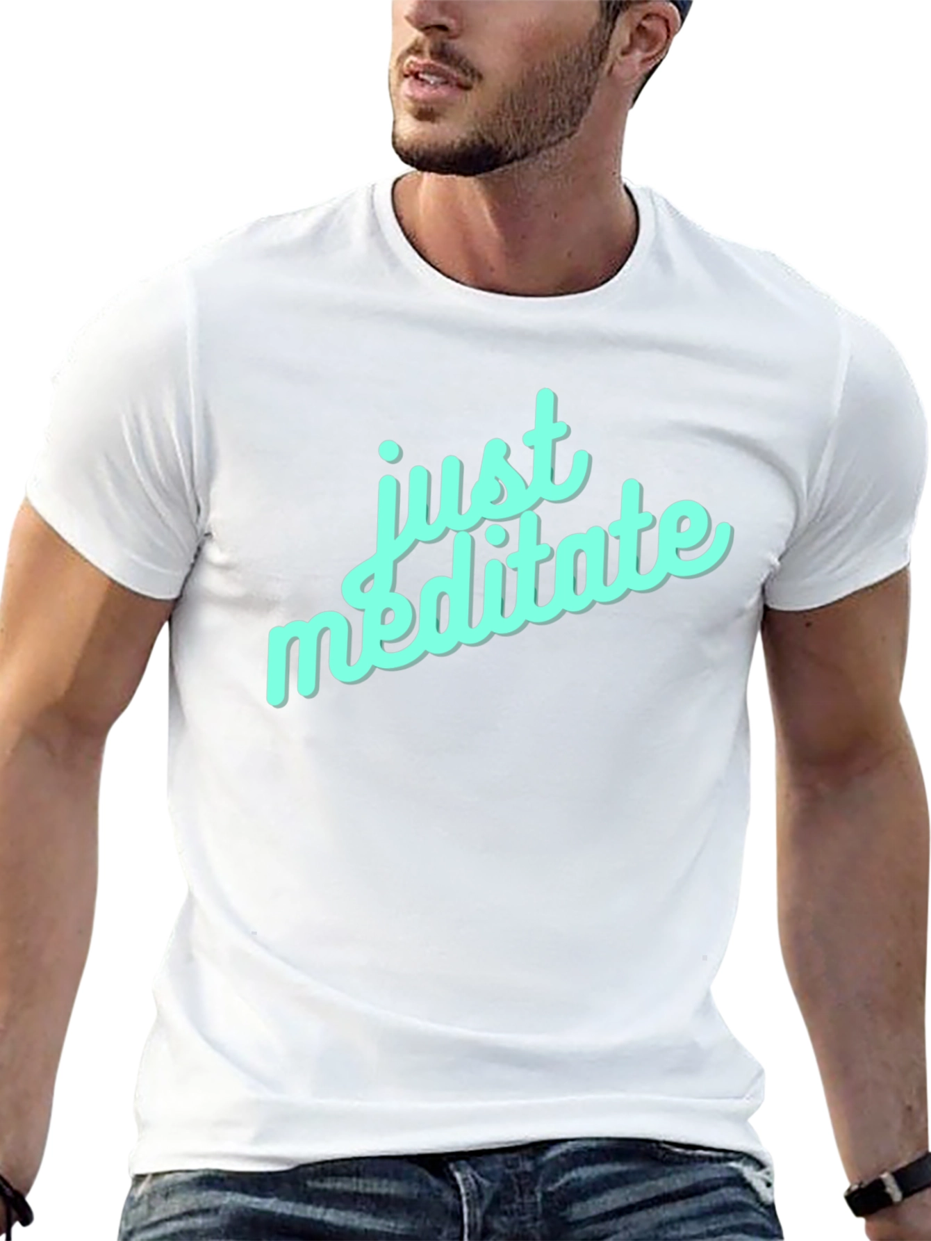Just Meditate Black Graphic Tee