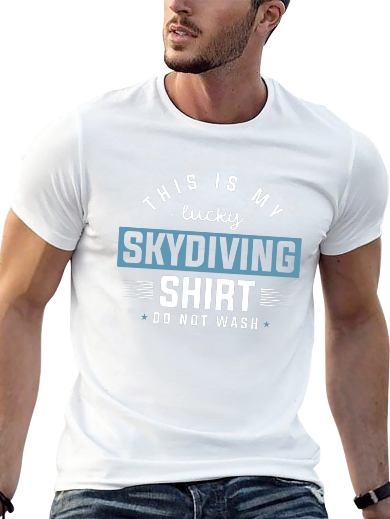 Lucky Skydiving Shirt - Novelty Graphic Tee