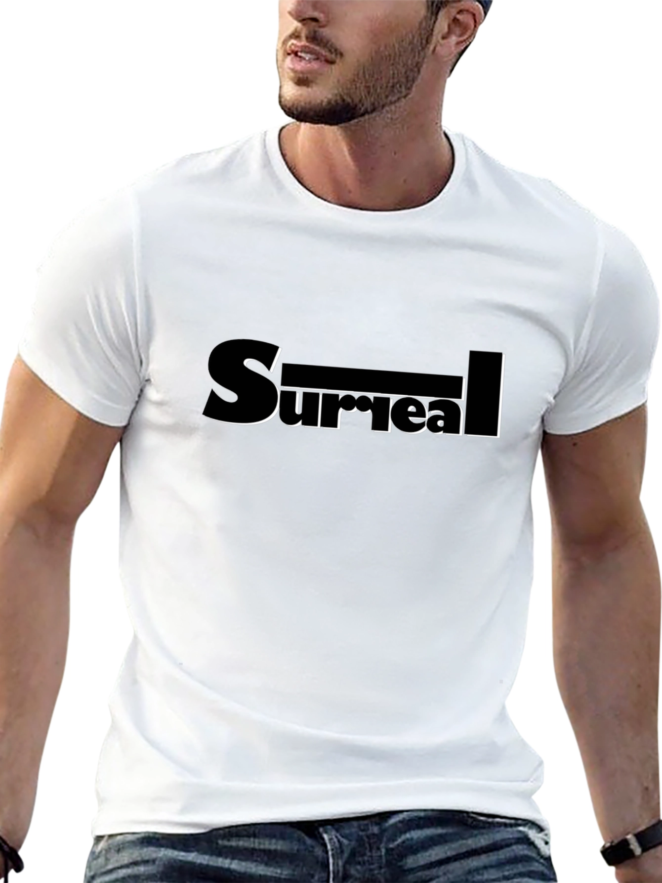 Surreal Graphic Tee - Black Cotton T-Shirt