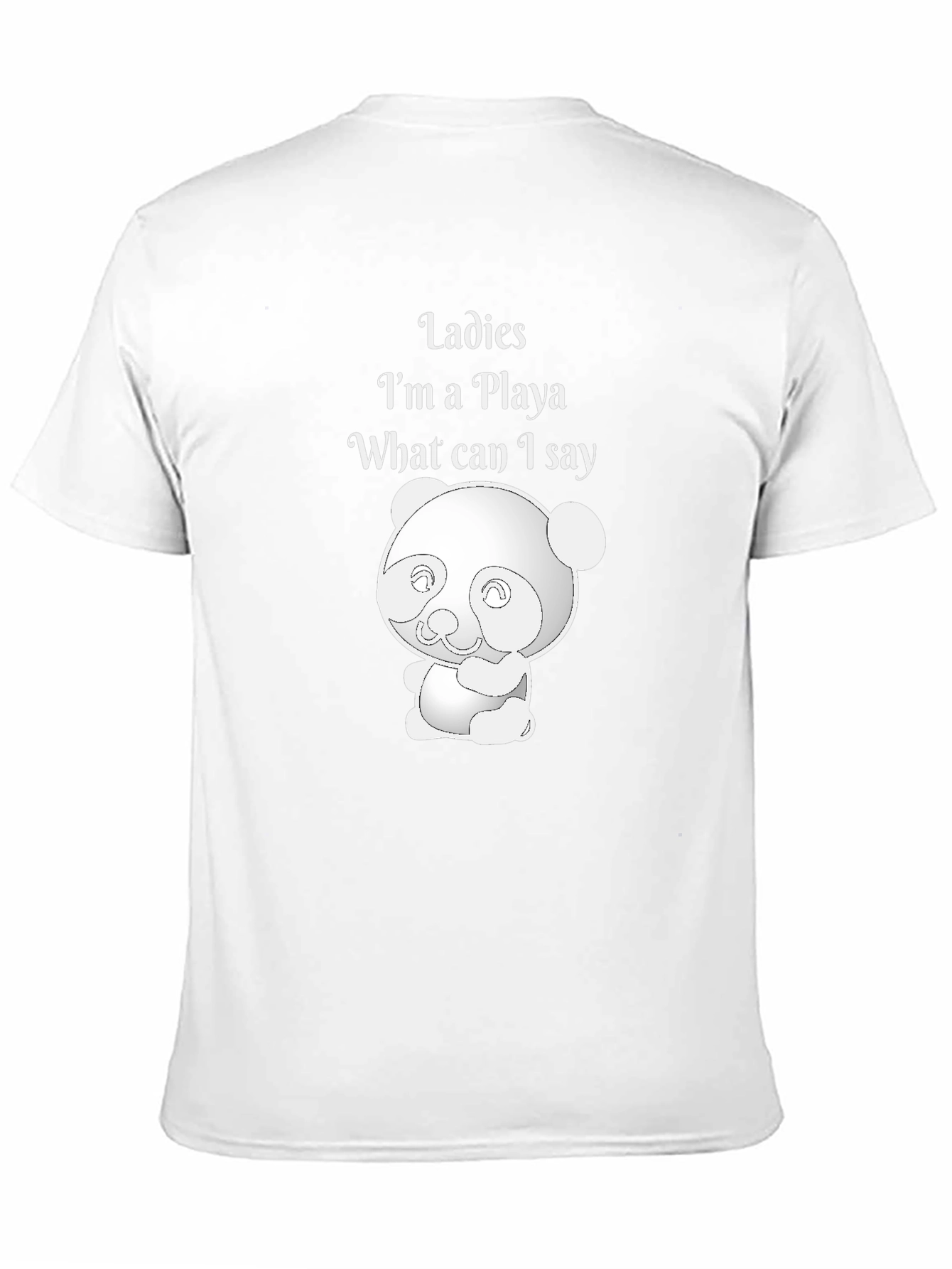 Funny Playa Panda Graphic Tee - Black Cotton T-Shirt