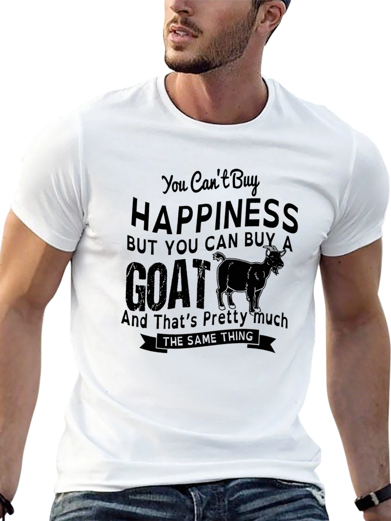 Funny Goat Lover T-Shirt: Cant Buy Happiness