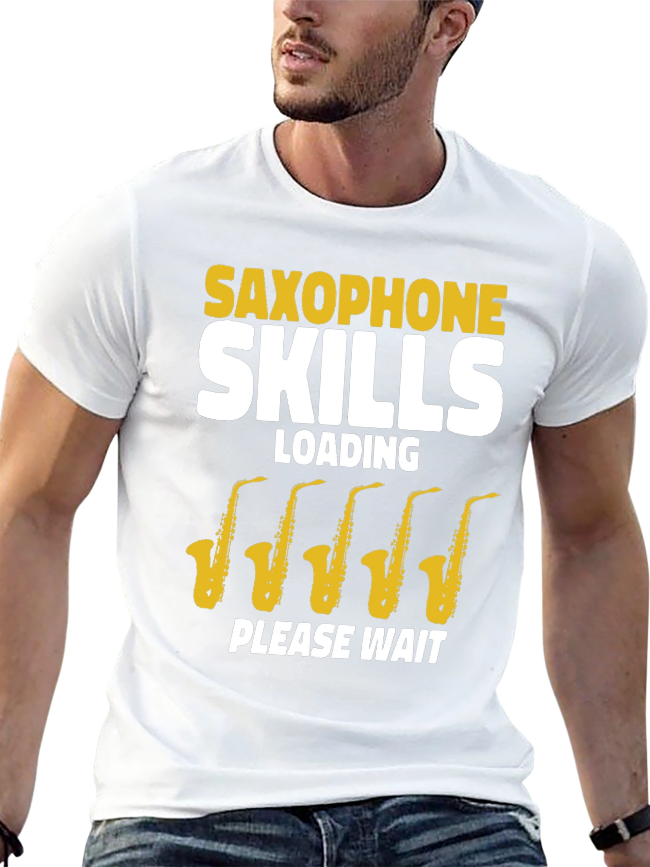Saxophone Skills Loading Funny Musician T-Shirt