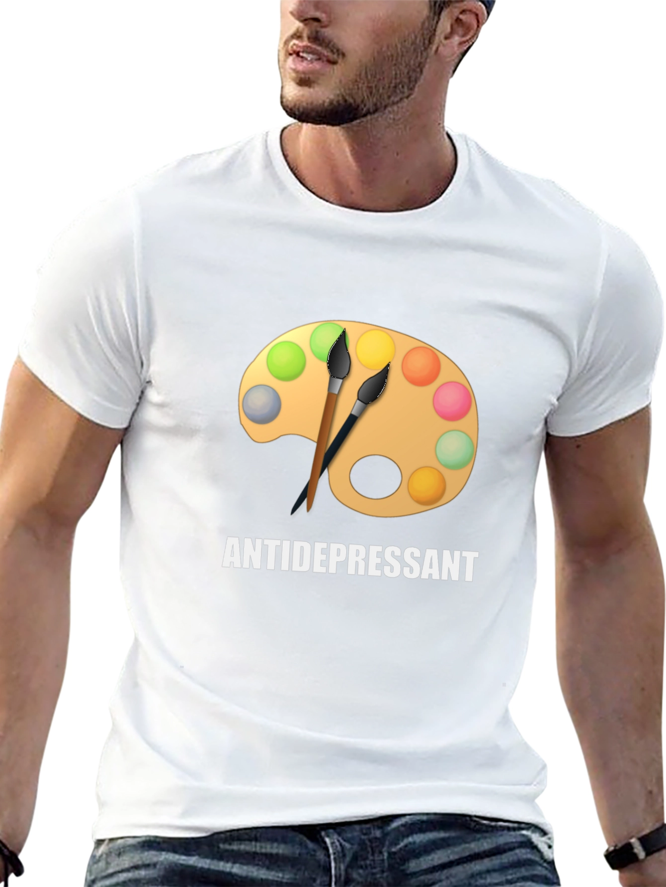 Antidepressant Artist Palette Graphic Tee - Black