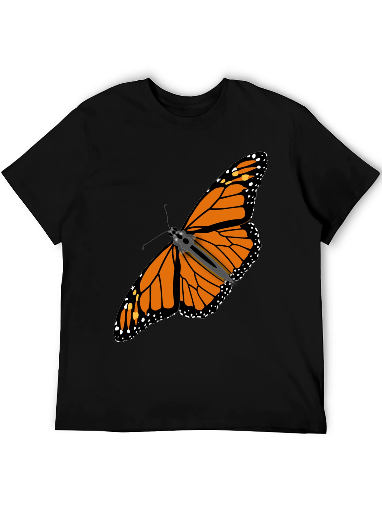 Butterfly Graphic Tee - Black Cotton T-Shirt
