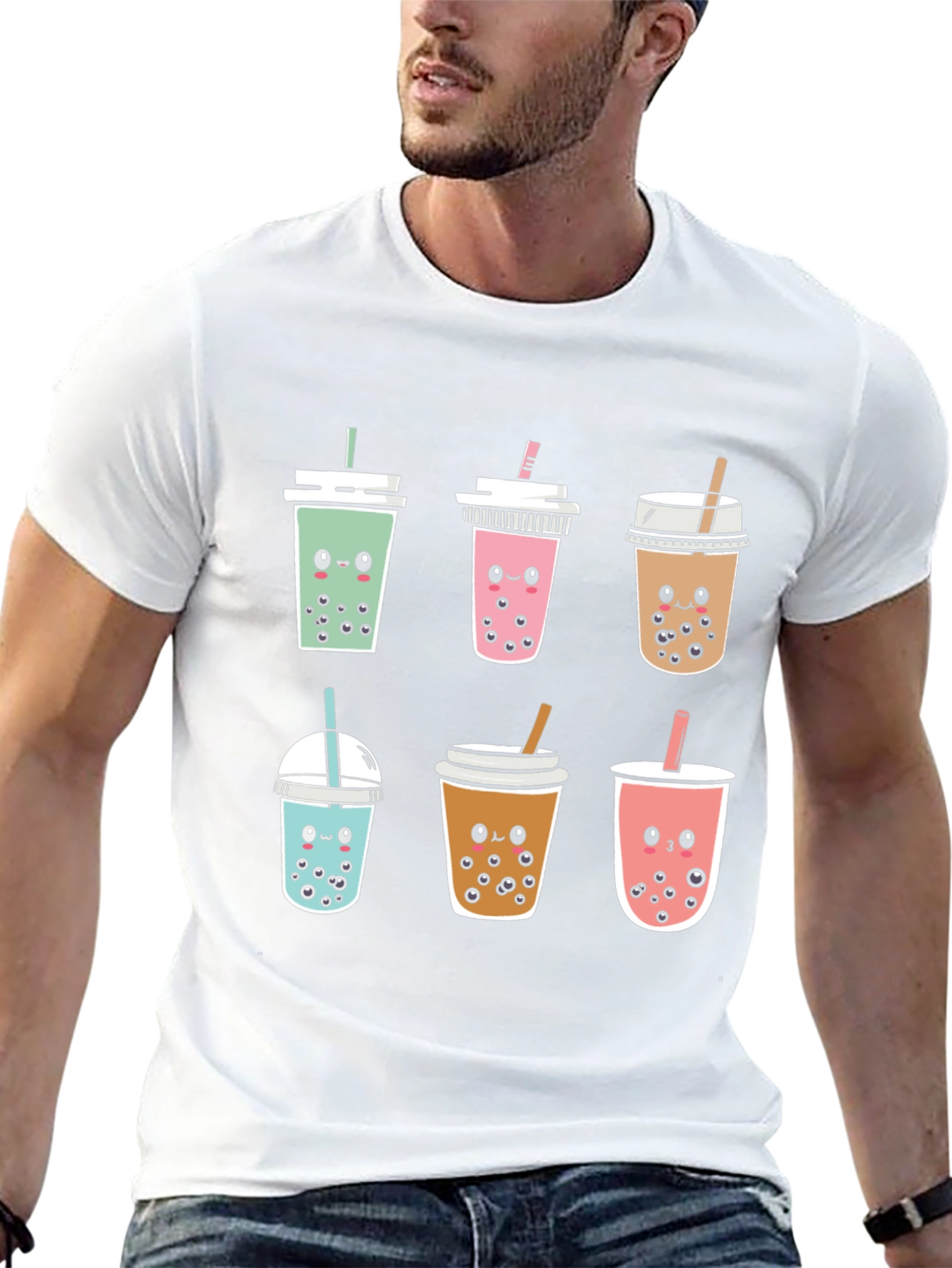 Cute Boba Tea Graphic Tee - Kawaii Style