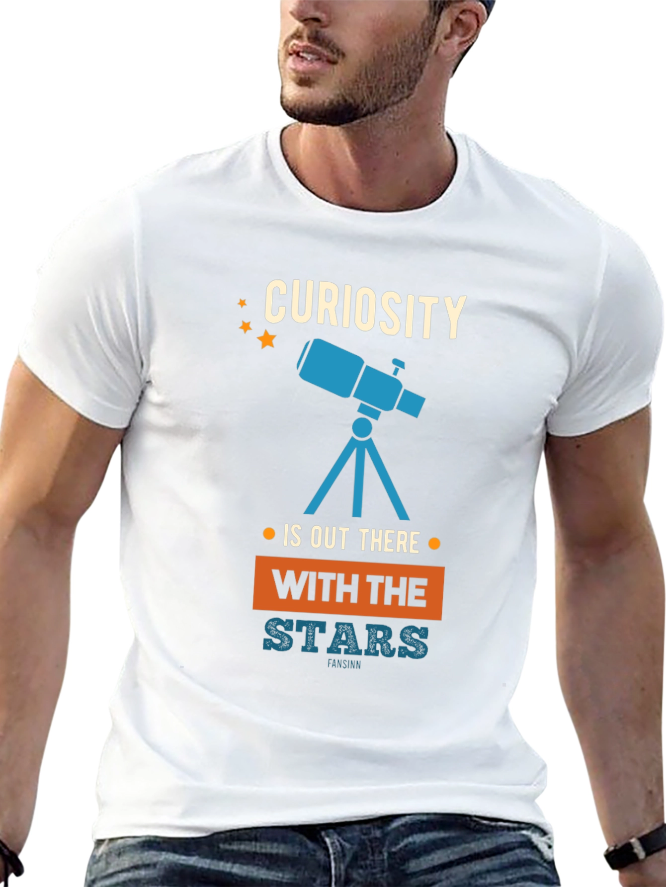 Curiosity is Out There Stars Black T-Shirt
