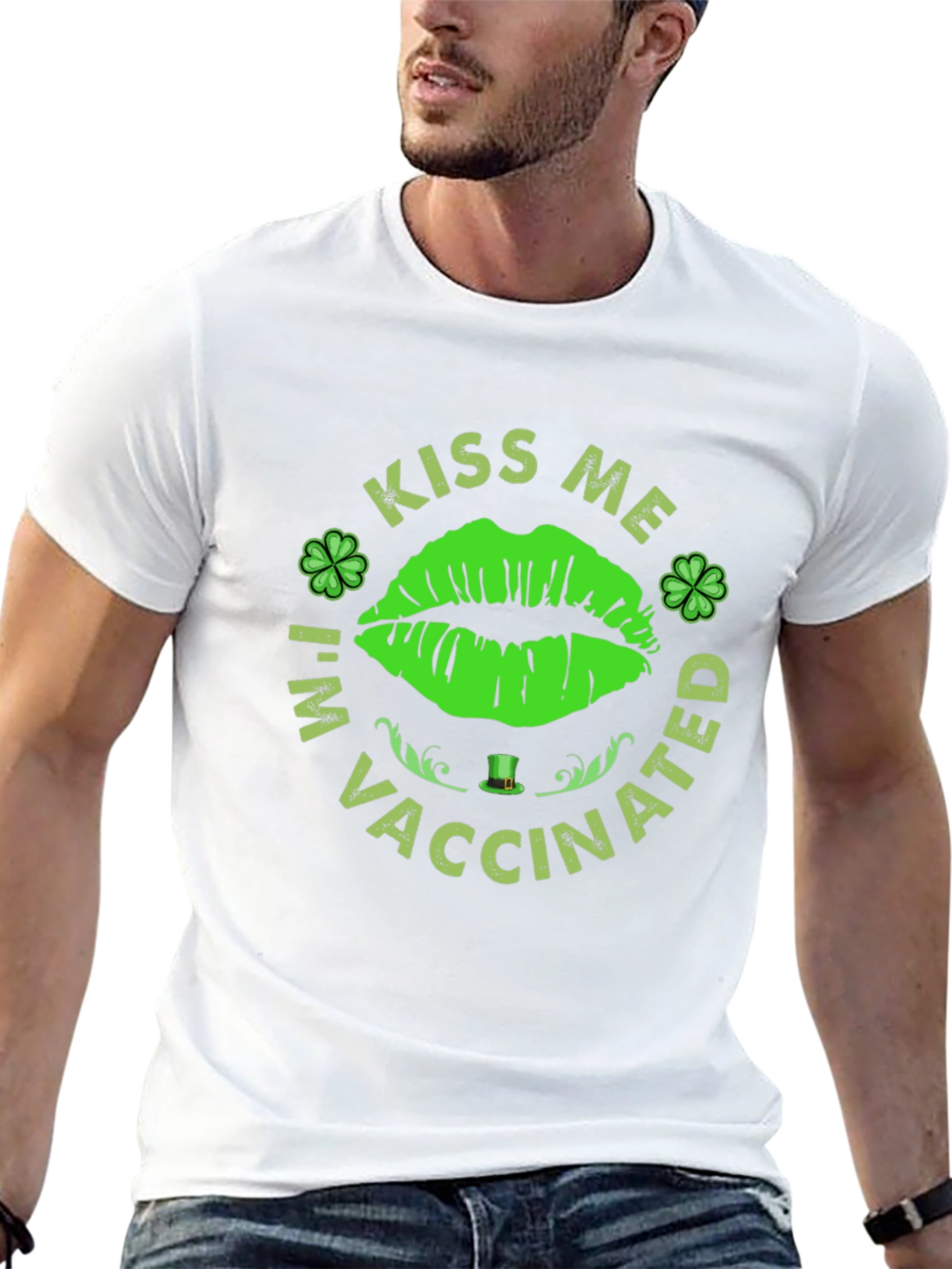 Kiss Me Im Vaccinated! St. Patricks Day T-Shirt
