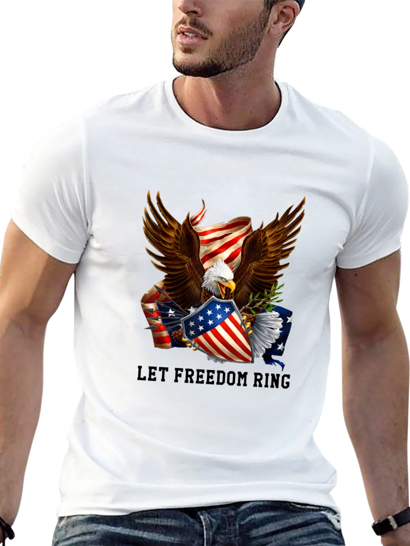 Let Freedom Ring Patriotic Eagle T-Shirt