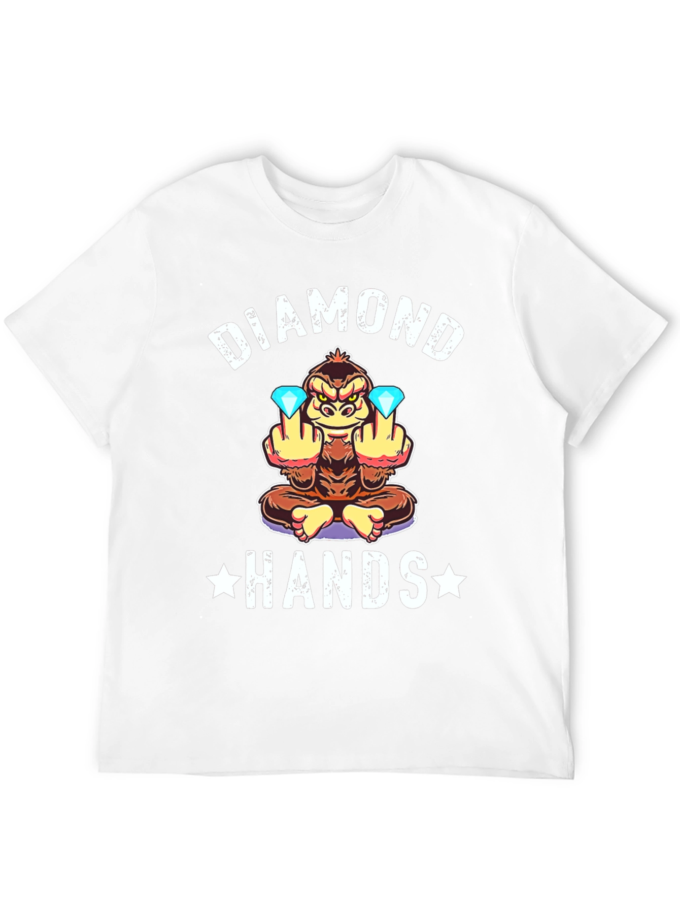 Diamond Hands Monkey Graphic T-Shirt