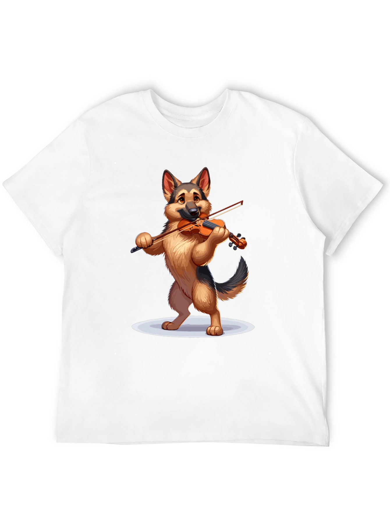 Dog Playing Violin Graphic T-Shirt