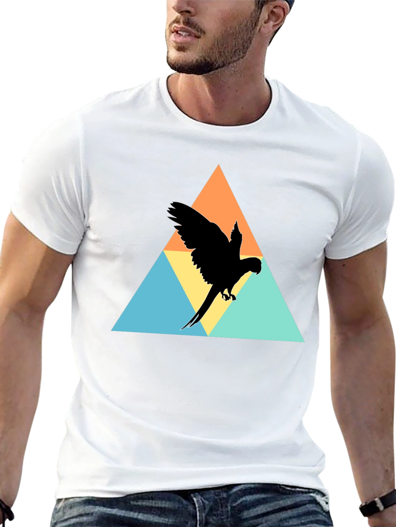 Triangle Parrot Graphic Tee