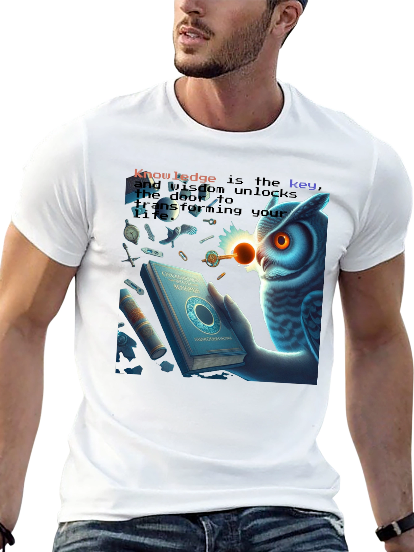 Knowledge Key Owl T-Shirt