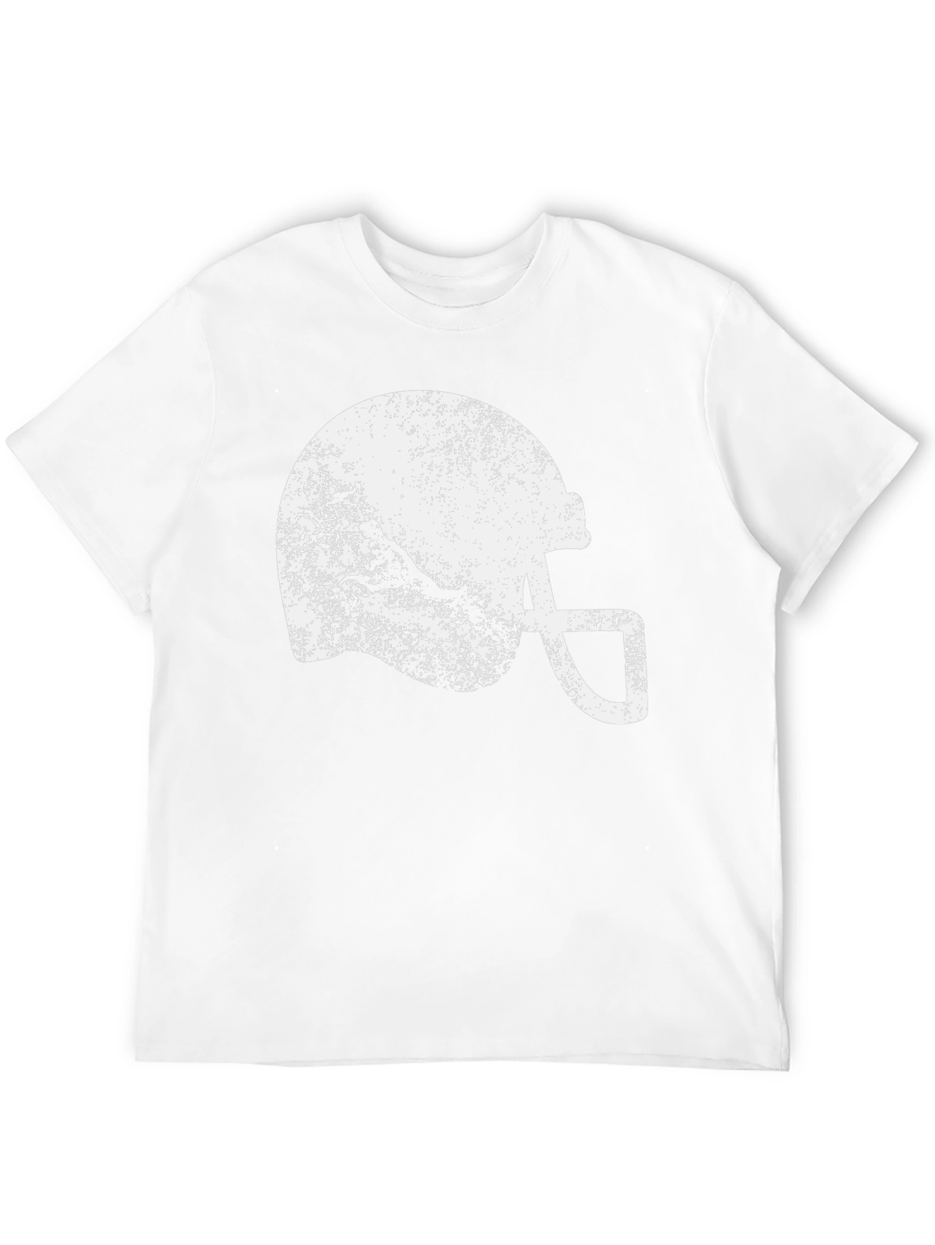 Distressed Football Helmet Graphic Tee - Black