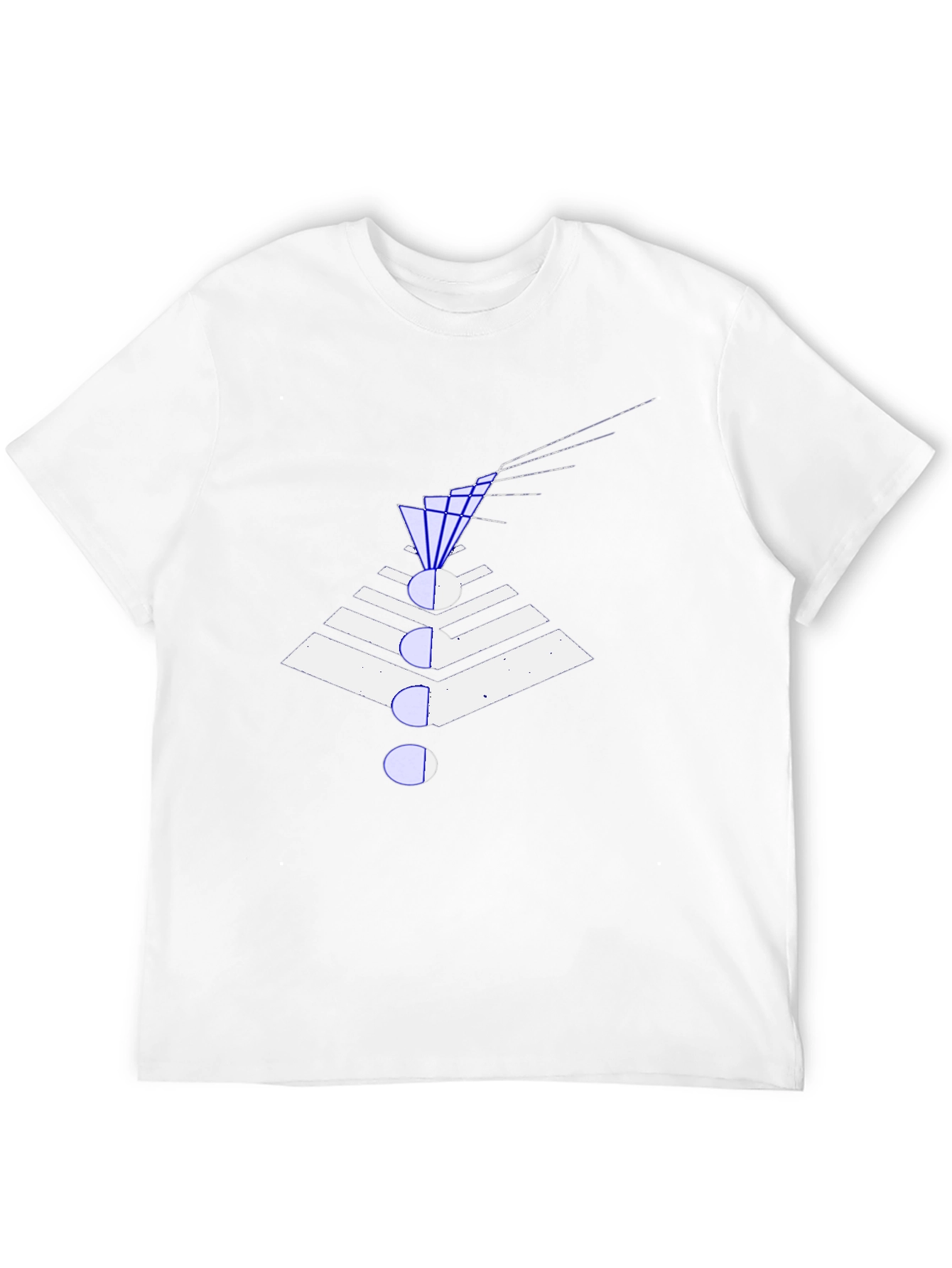 Geometric Pyramid Graphic Tee - Mens Black T-Shirt