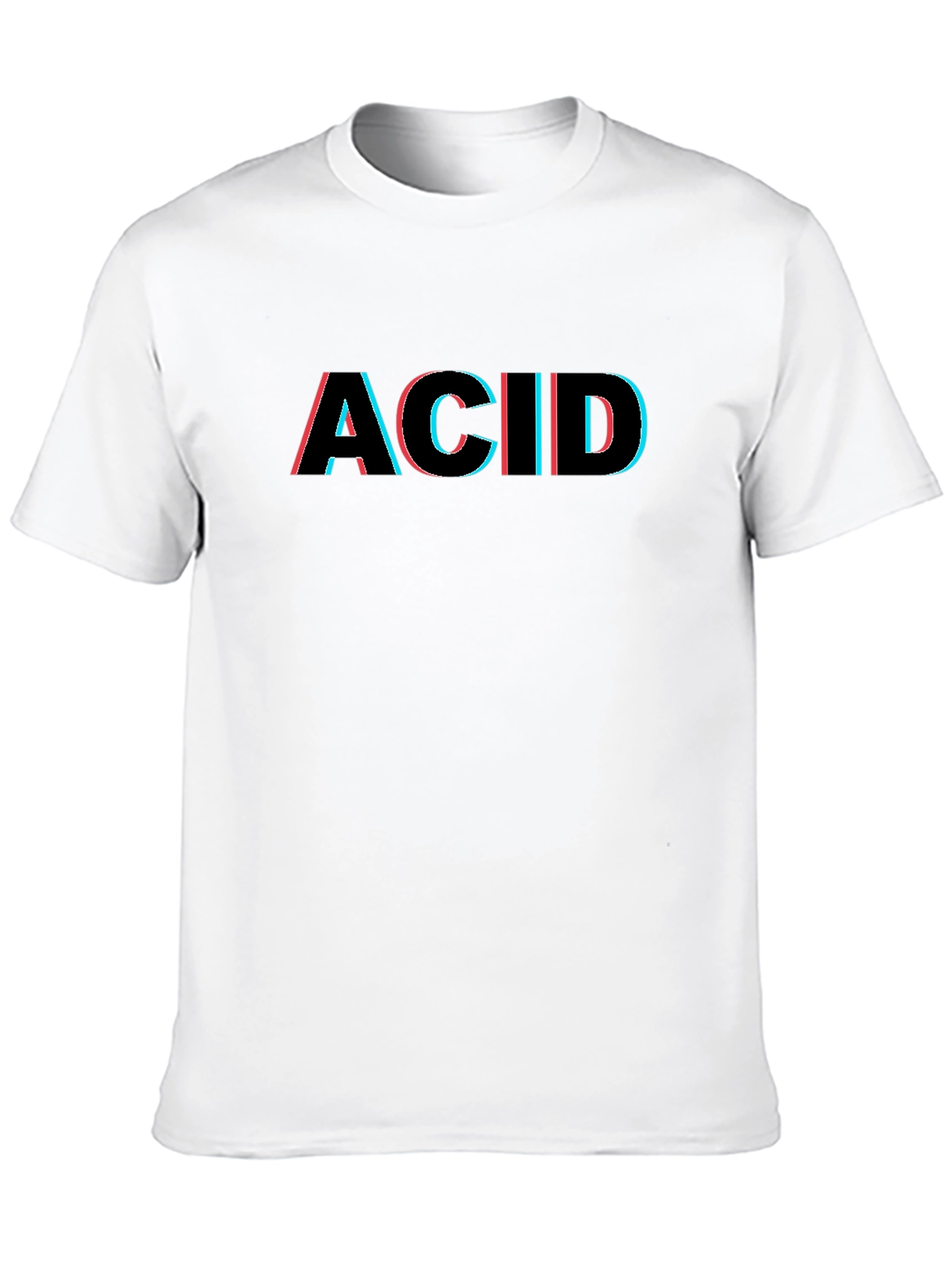 ACID Graphic Print Mens Black T-Shirt