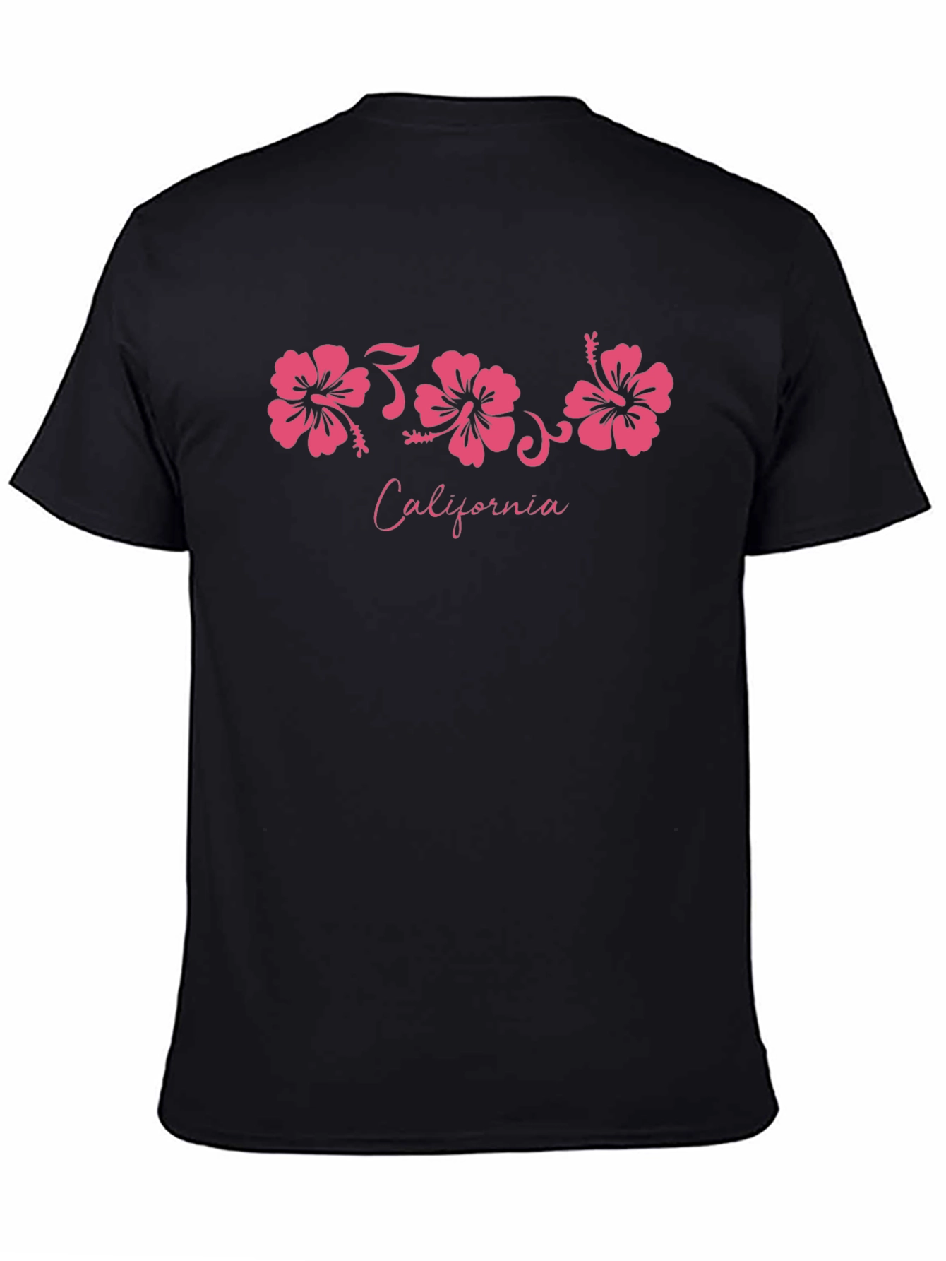 California Hibiscus Flower Graphic T-Shirt