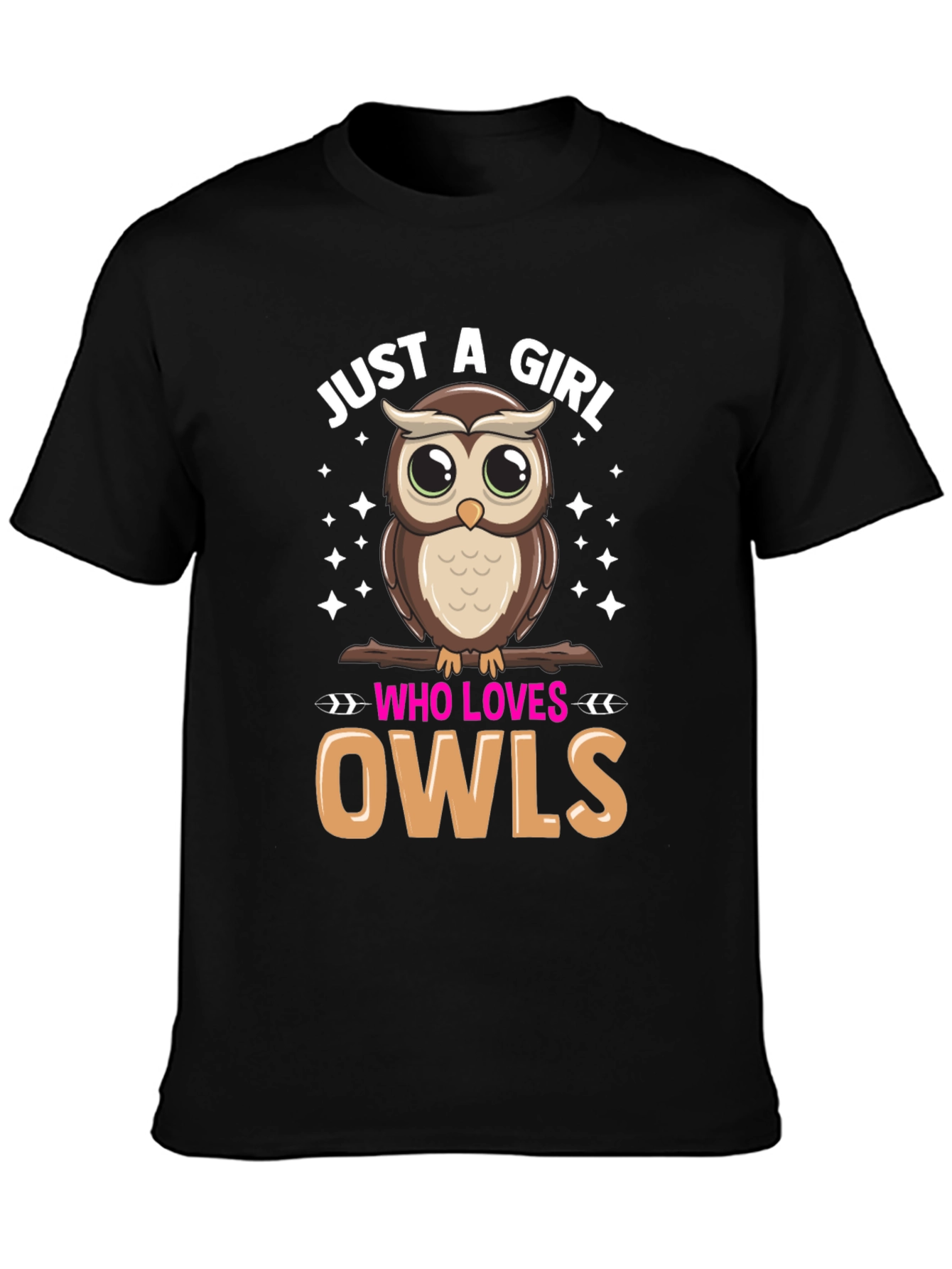 Just A Girl Who Loves Owls T-Shirt Cute Design
