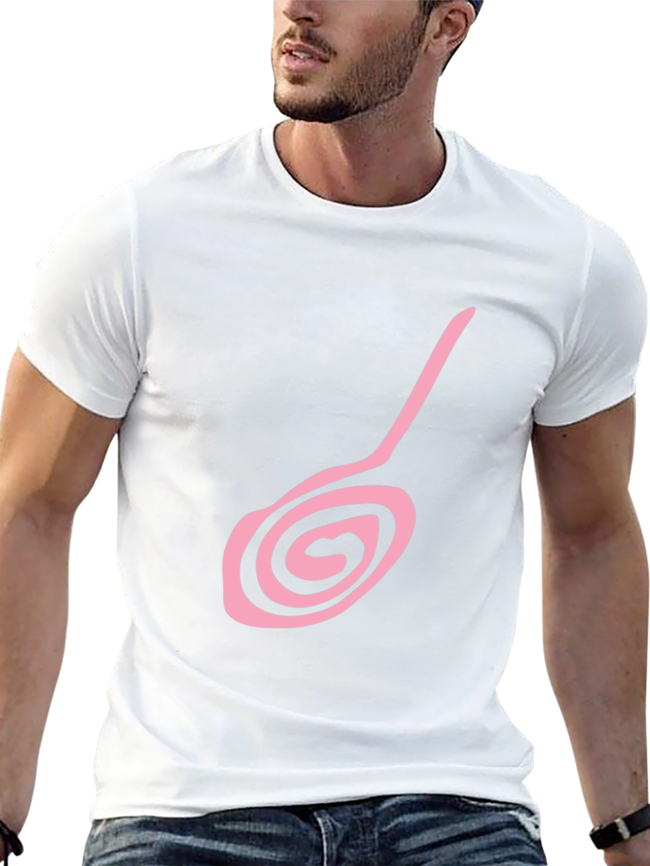 Spiral Design Black T-Shirt - Unique & Stylish