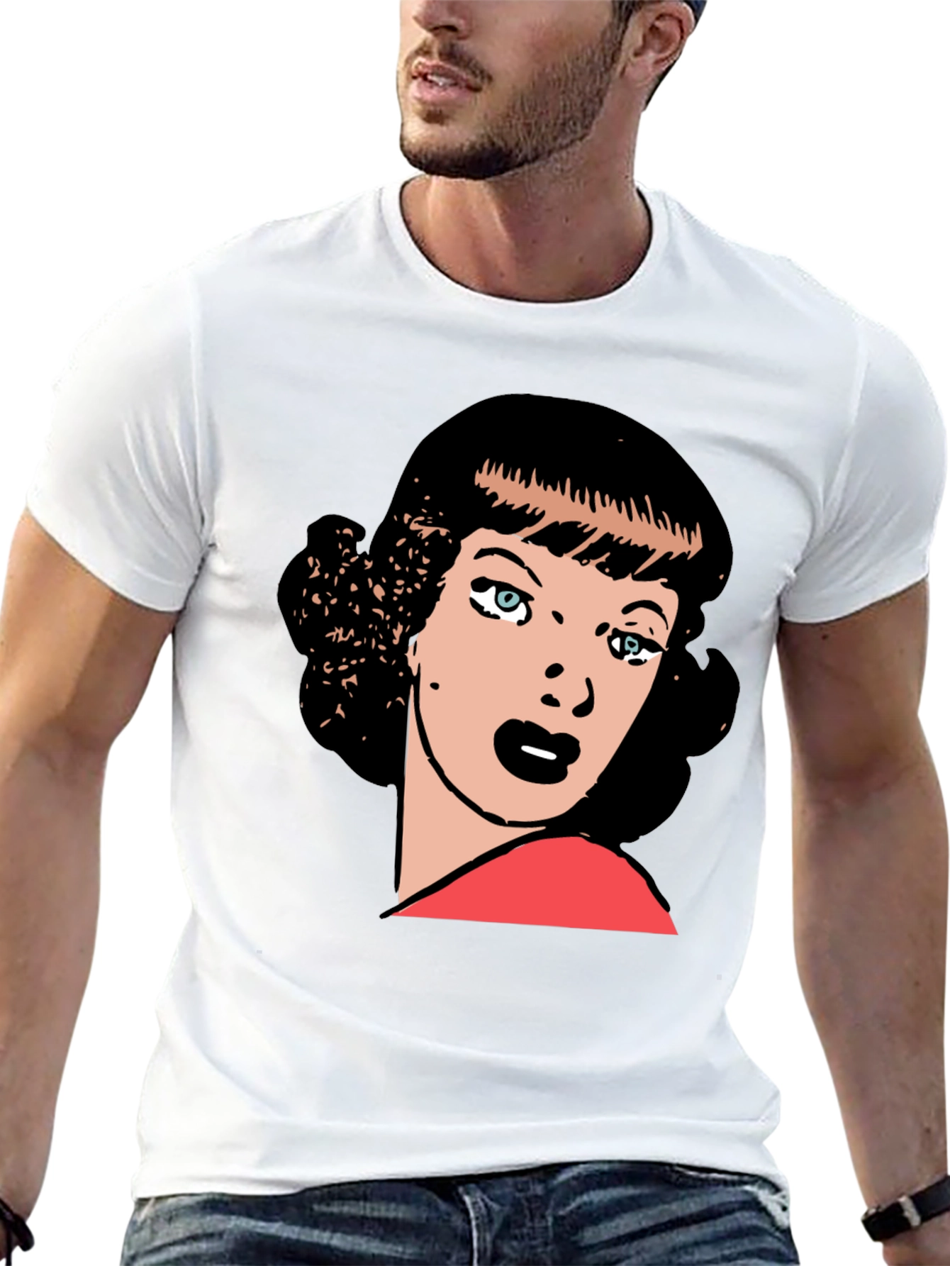 Retro Cartoon Woman Graphic T-Shirt