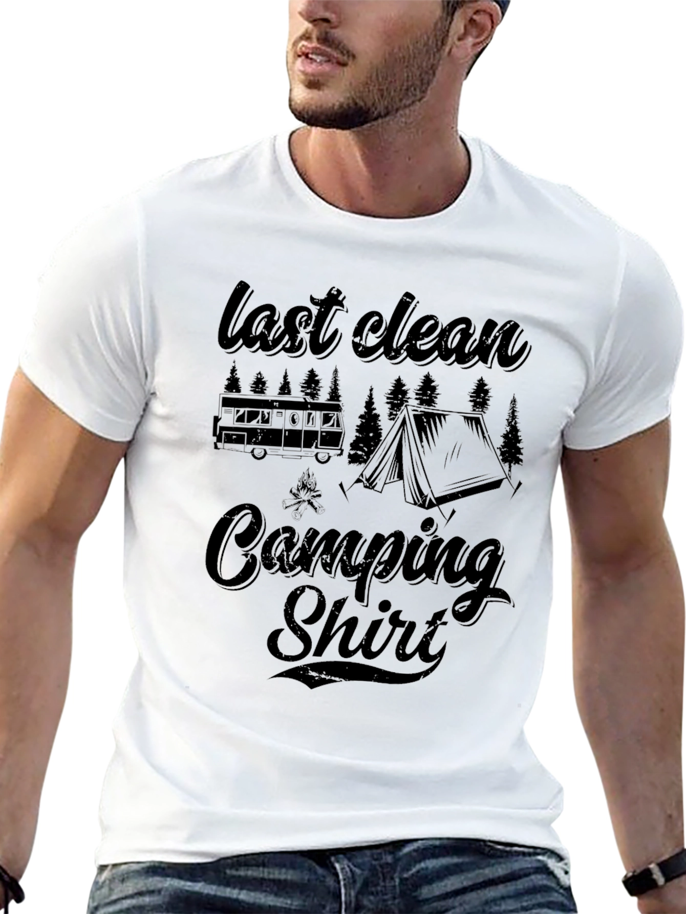 Last Clean Camping Shirt Graphic Tee