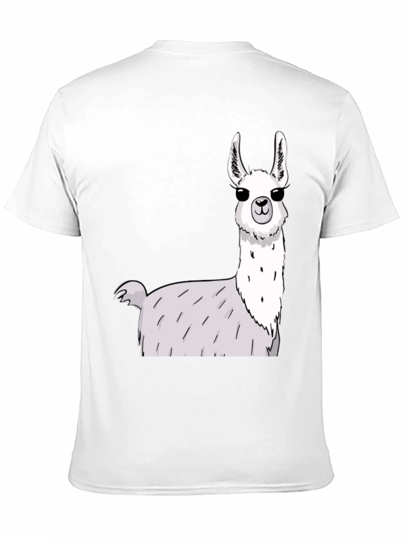 Llama Graphic Tee - Stylish Mens Black T-Shirt