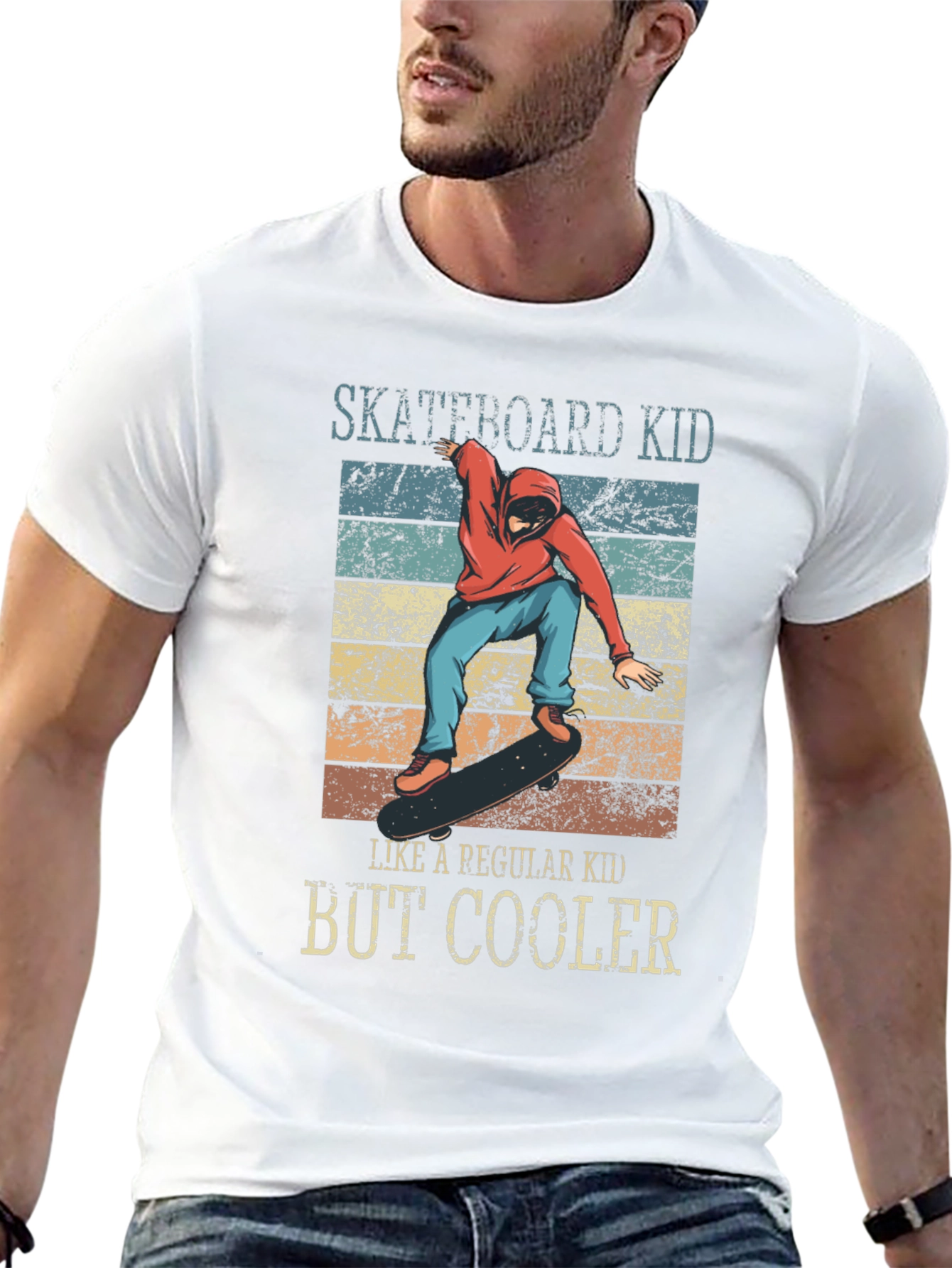 Skateboard Kid But Cooler Graphic T-Shirt