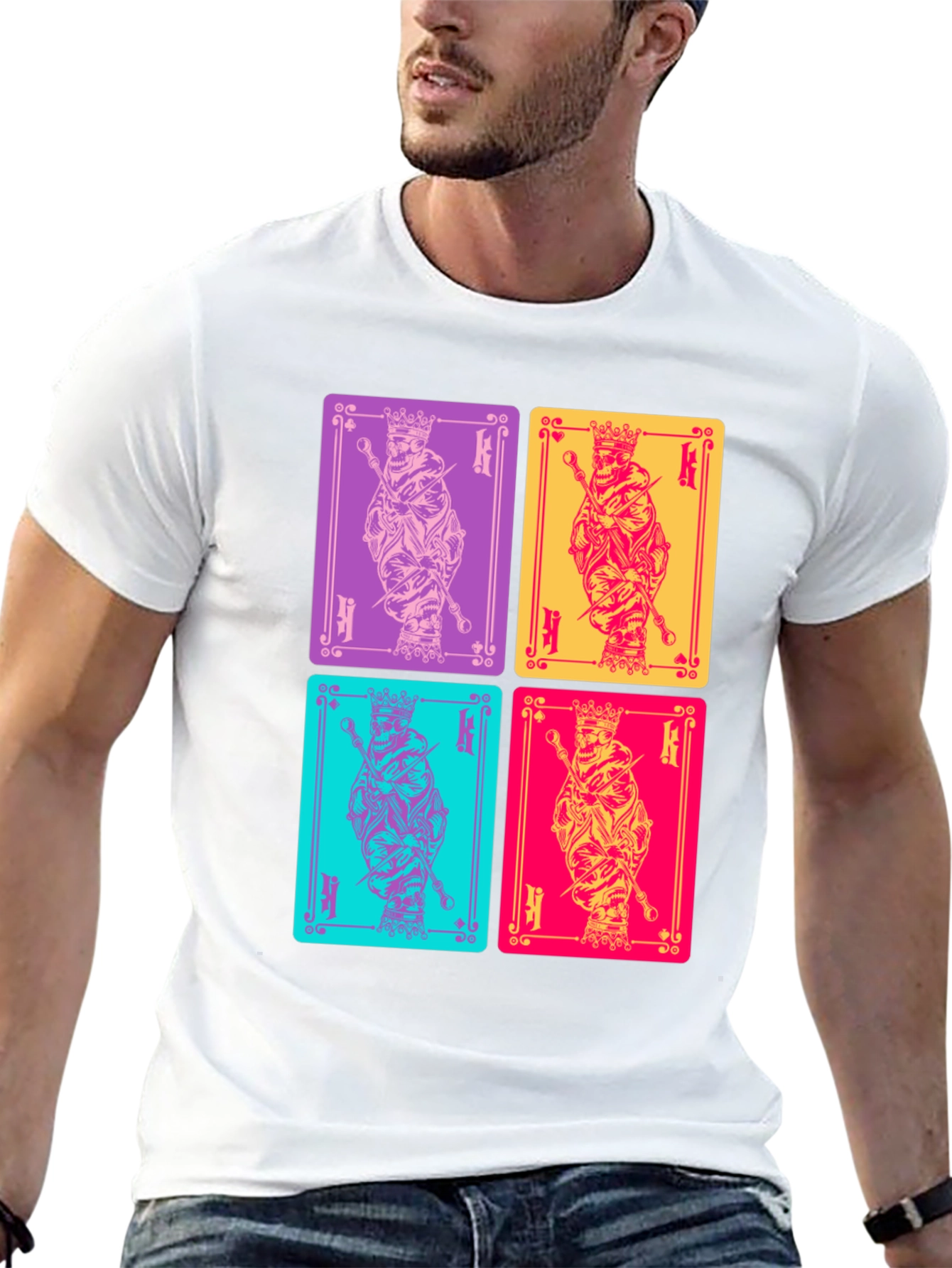 King Card T-Shirt: Graphic Print Tee