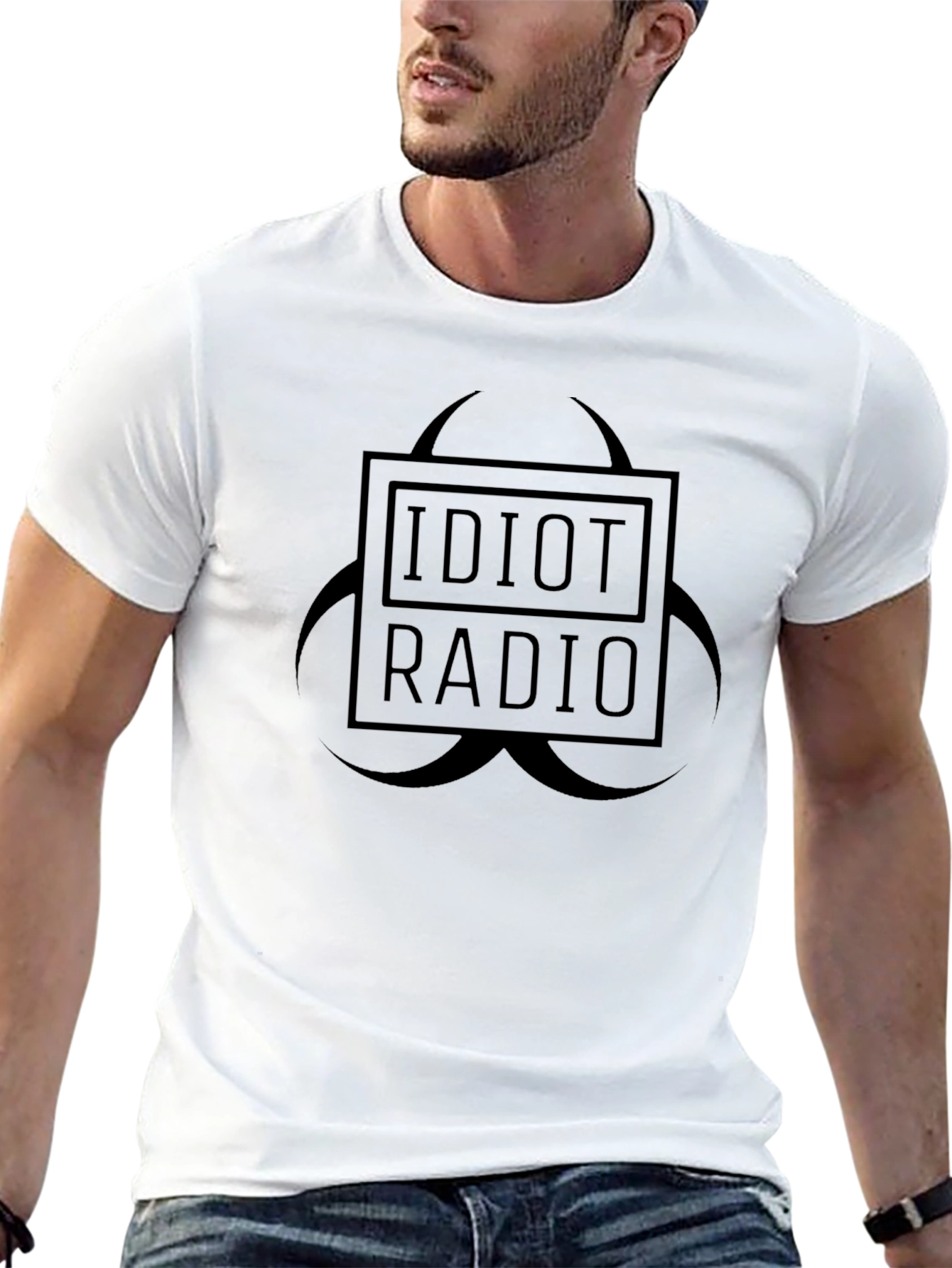Idiot Radio Biohazard Symbol Black T-Shirt