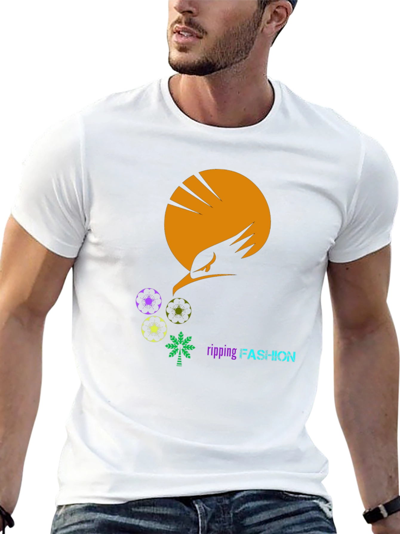 Stylish Graphic Print T-Shirt - Ripping Fashion