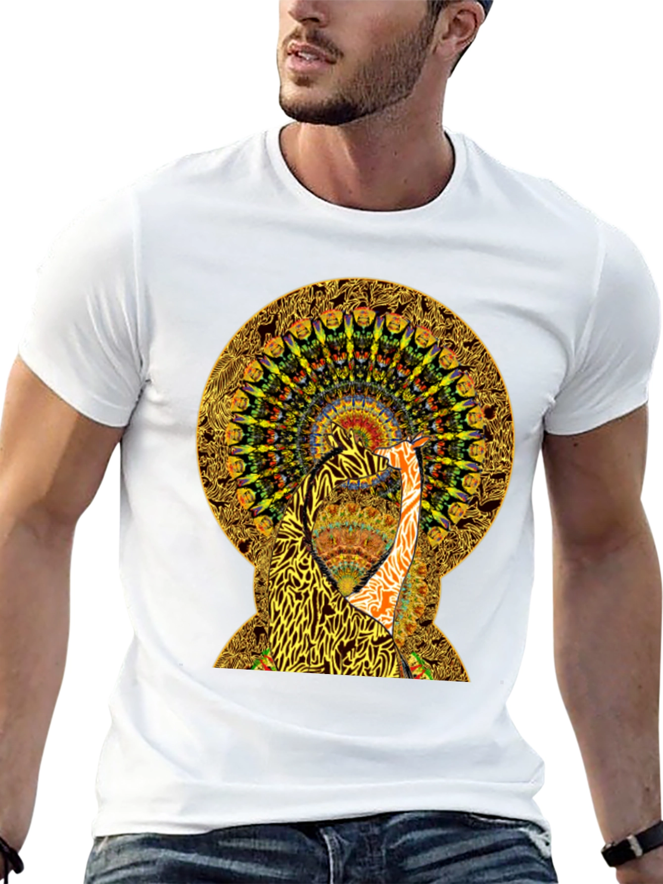 Psychedelic Giraffe Print T-Shirt