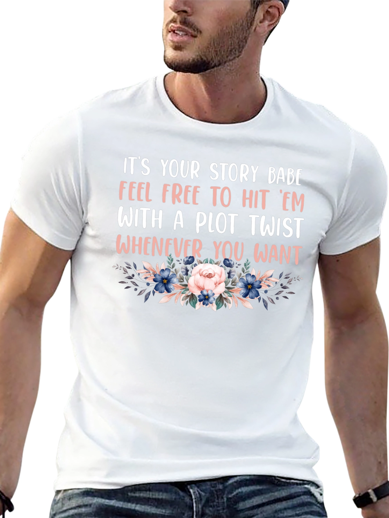 Plot Twist Floral Graphic Tee