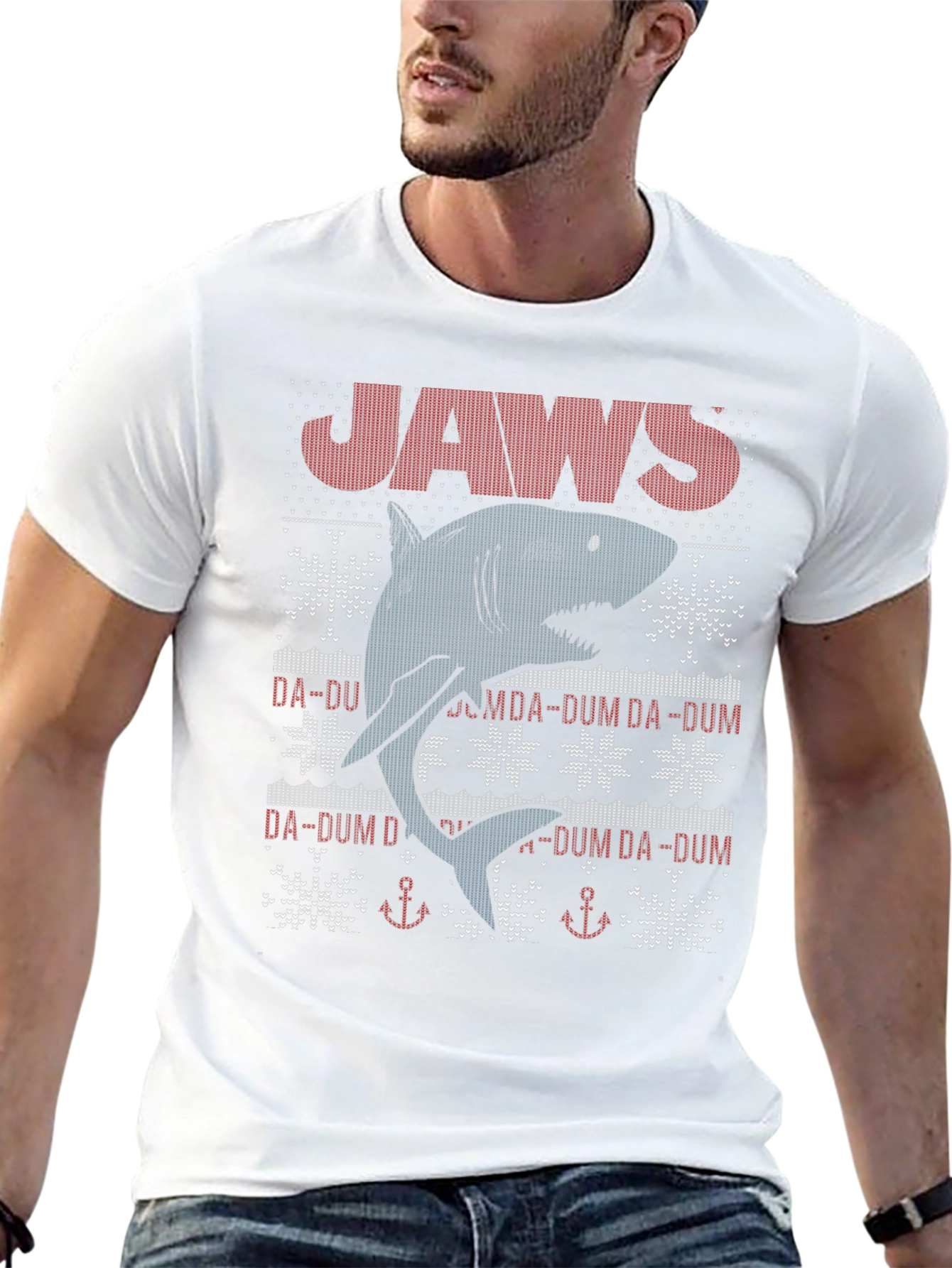 Jaws Christmas Sweater T-Shirt