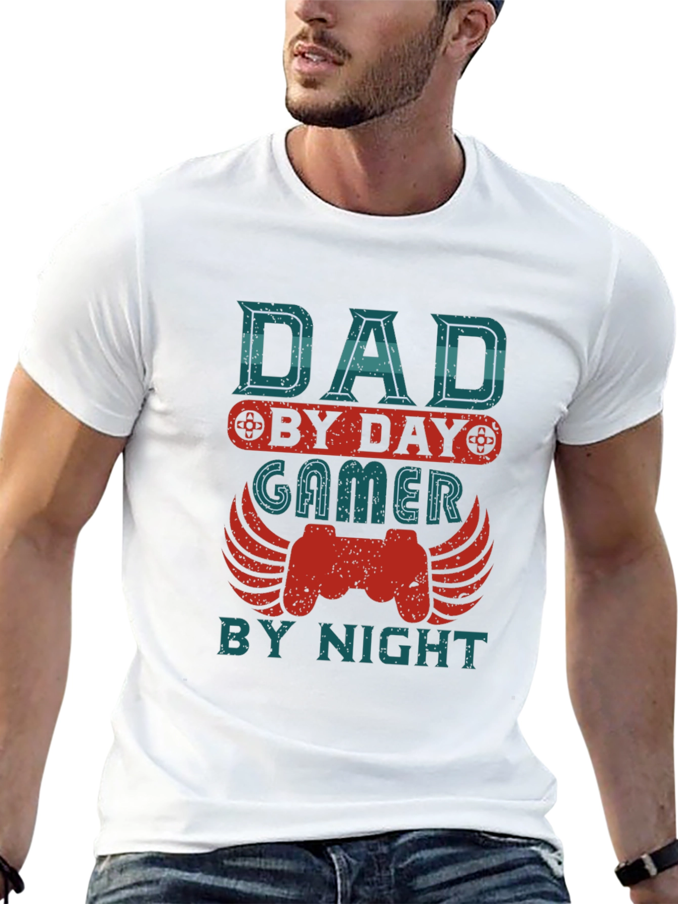 Dad By Day Gamer By Night Graphic Tee