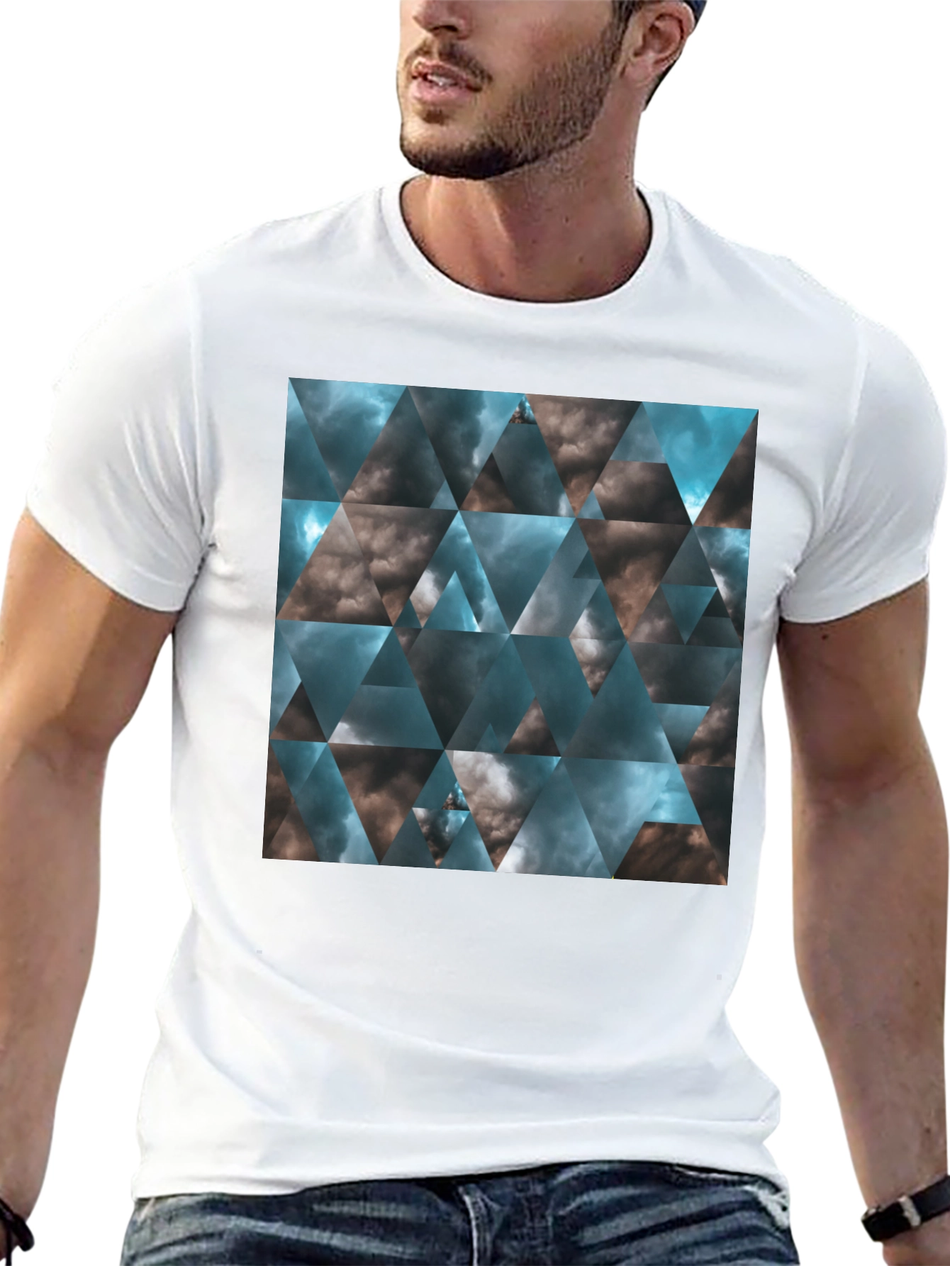 Geometric Cloudscape T-Shirt