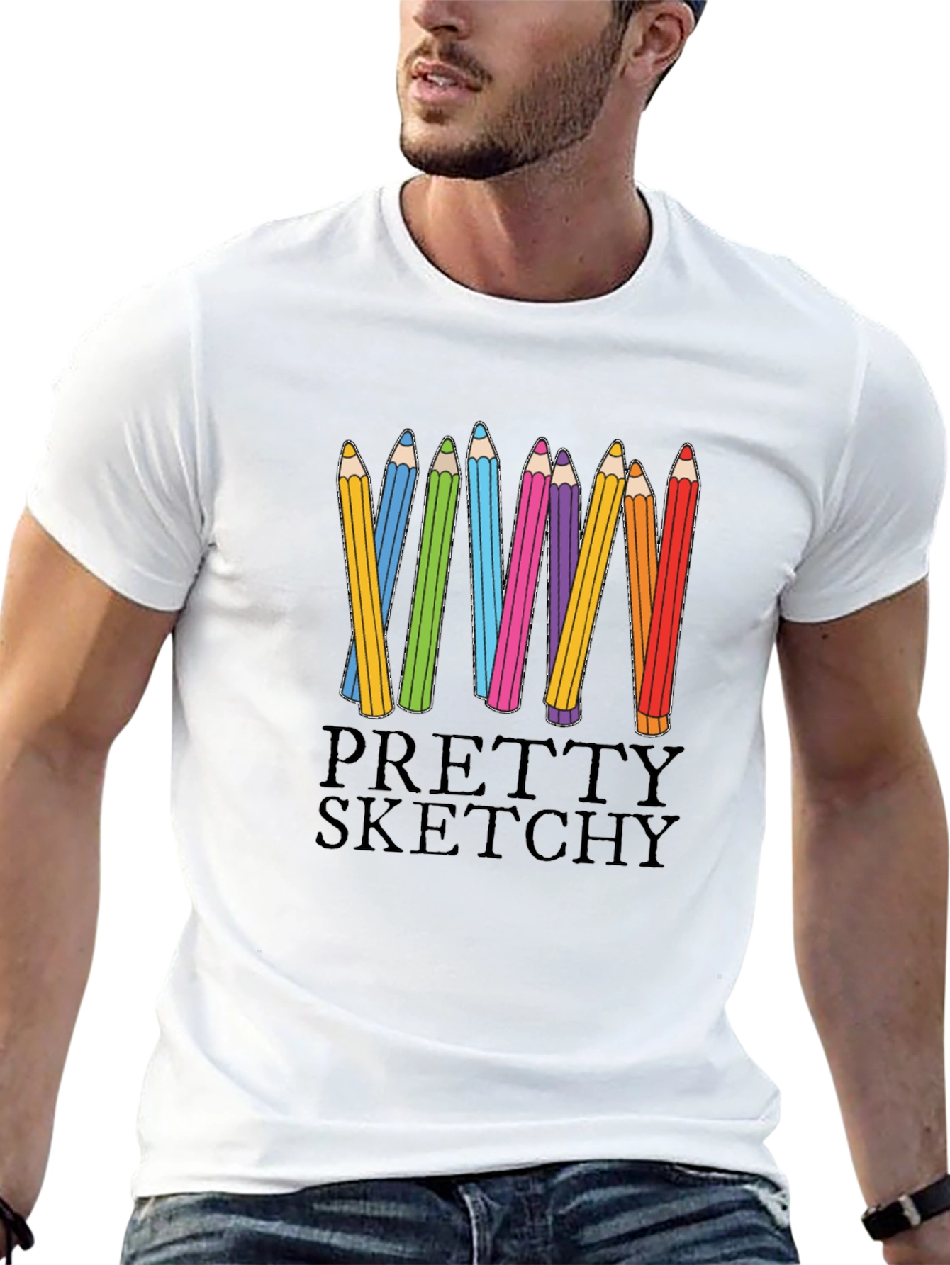 Pretty Sketchy Graphic T-Shirt - Unisex Cotton Tee