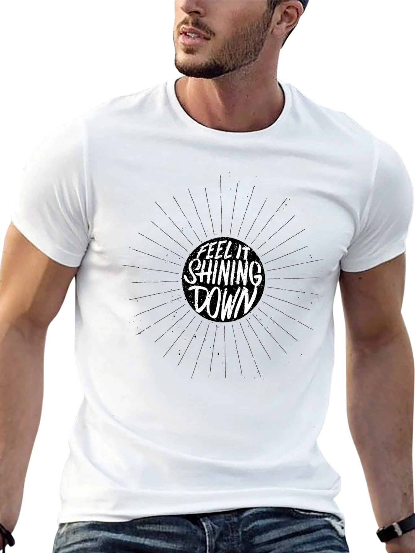 Feel It Shining Down Black T-Shirt
