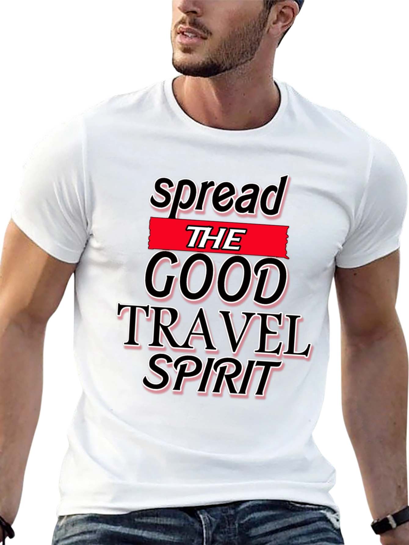 Spread the Good Travel Spirit Black T-Shirt