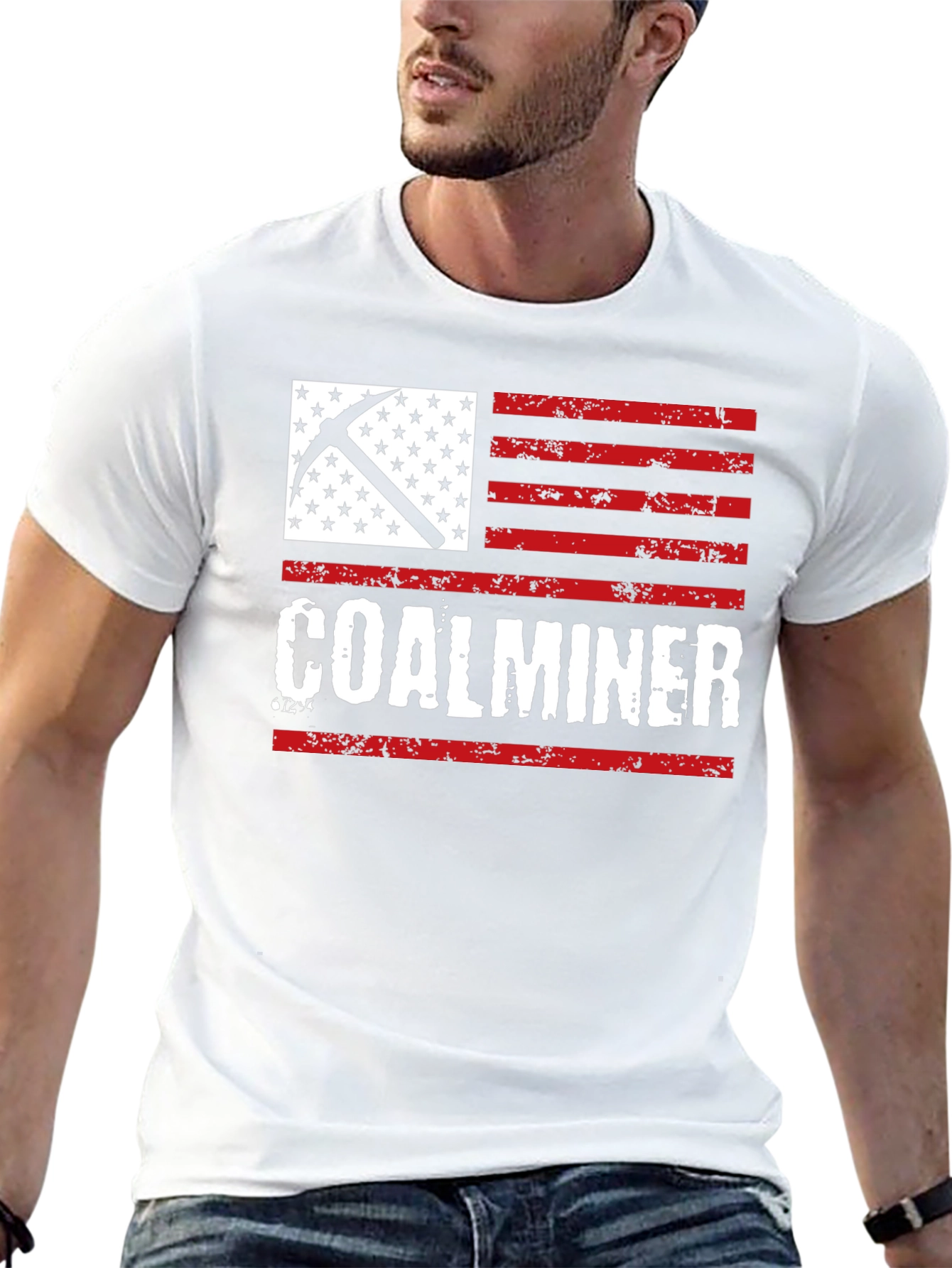 Coal Miner American Flag T-Shirt