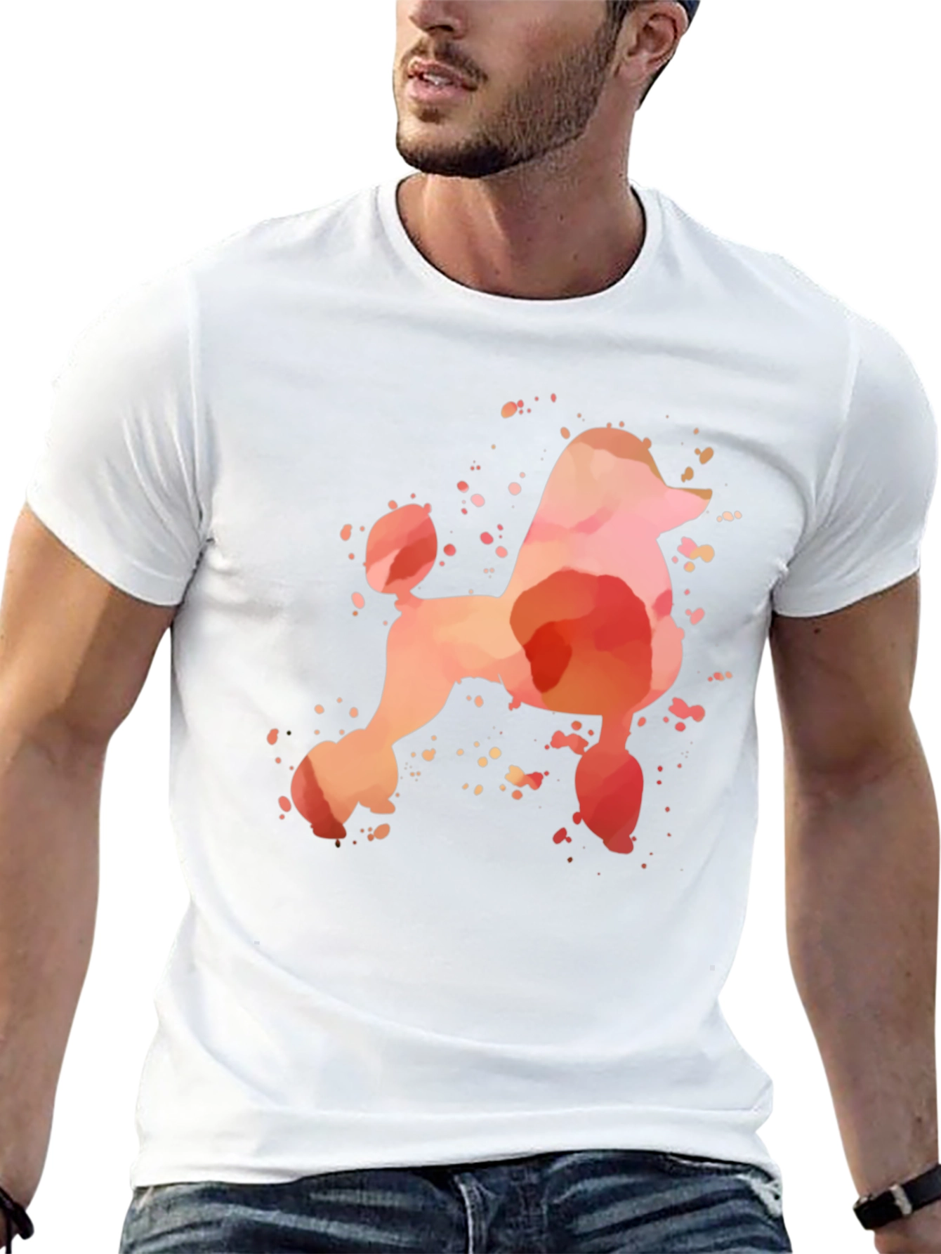 Watercolor Poodle Graphic T-Shirt