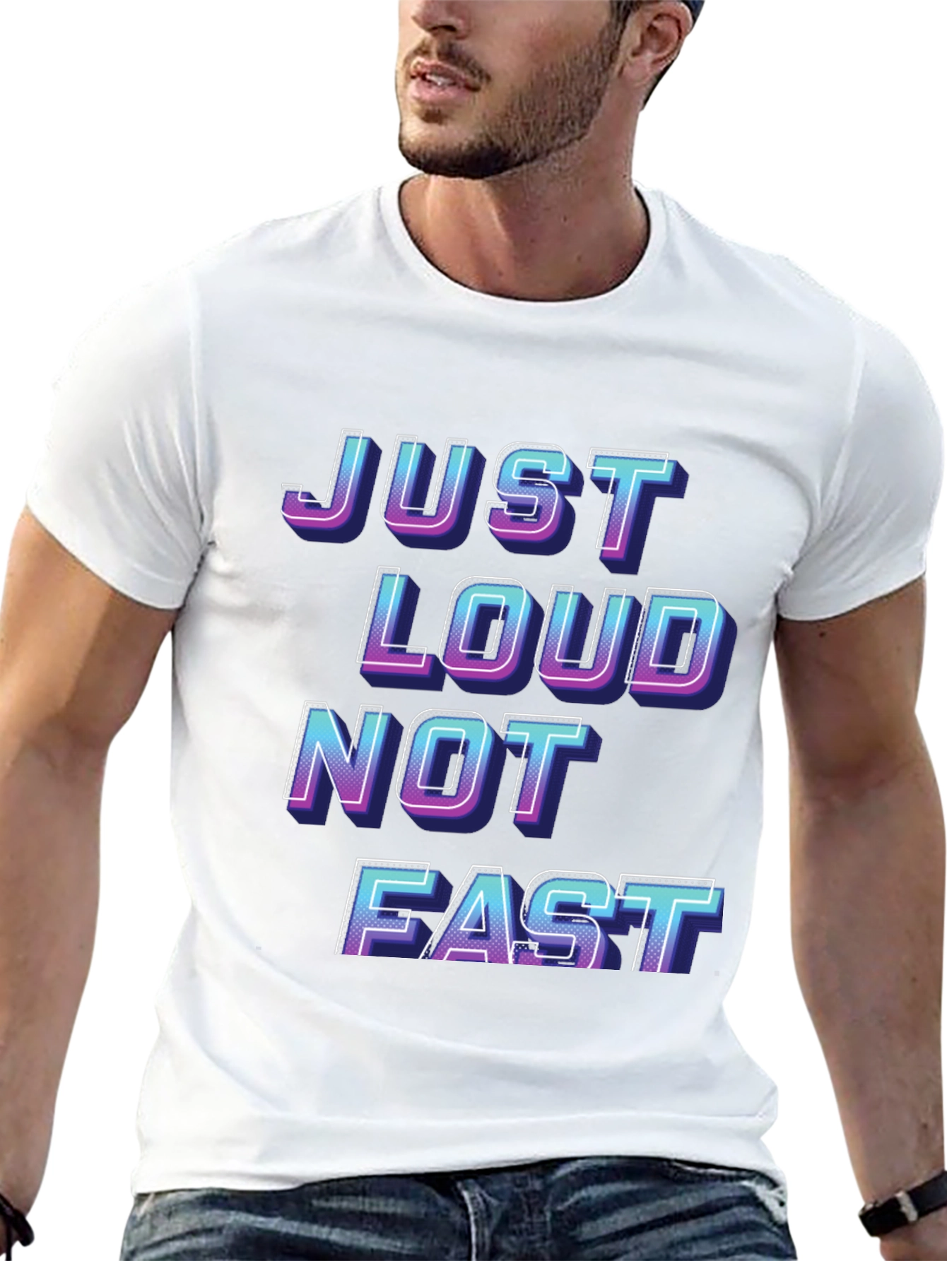 Just Loud Not Fast Graphic Tee - Black