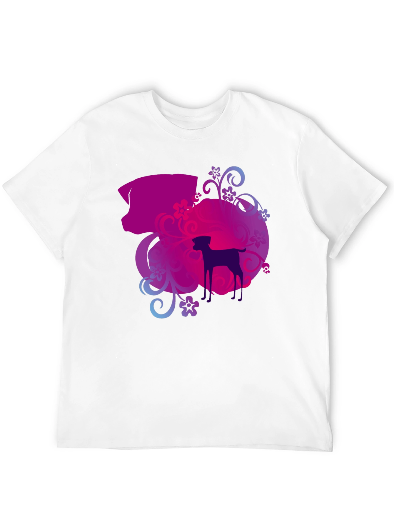 Dog Lovers Artistic Silhouette T-Shirt