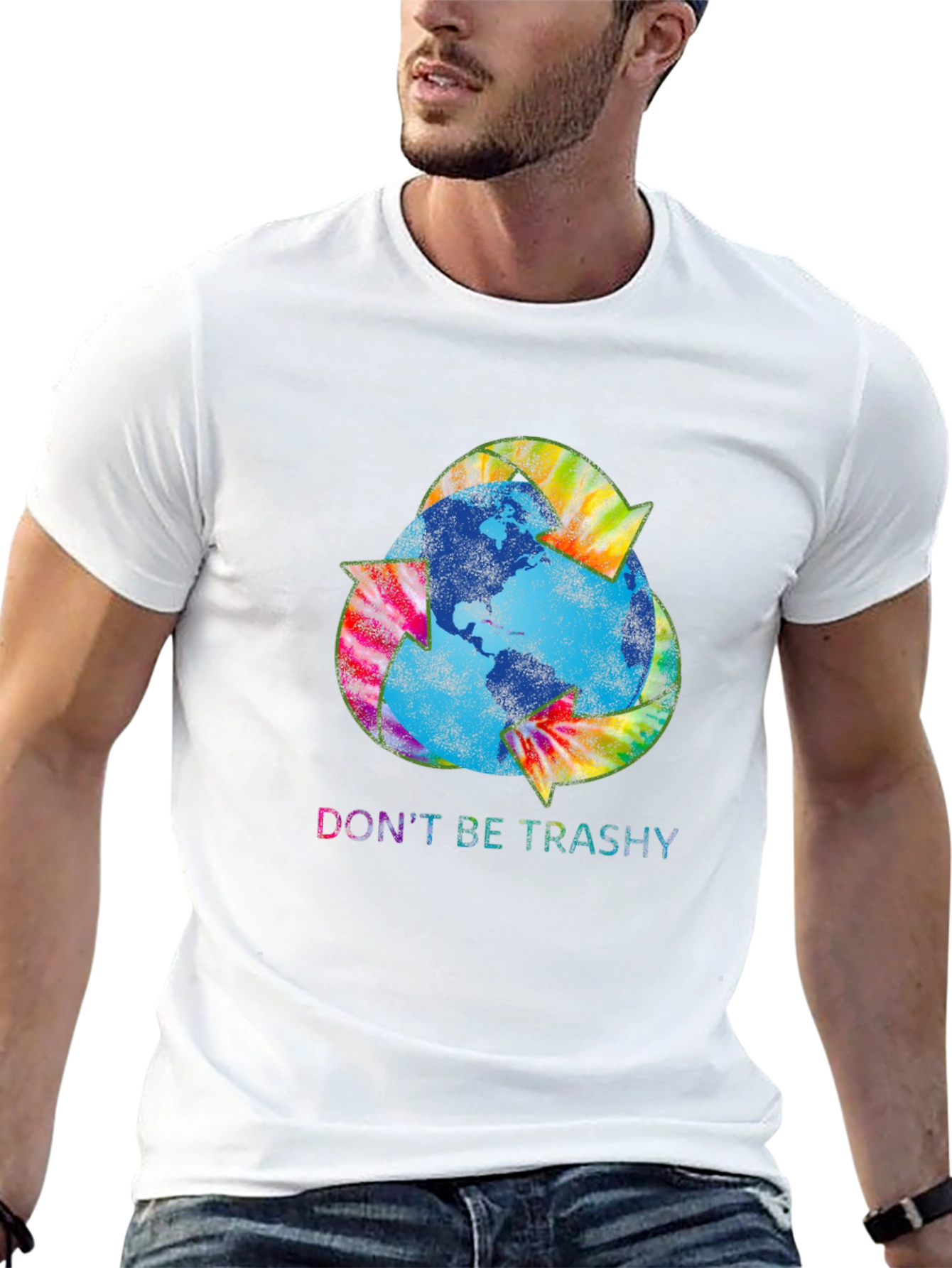 Eco-Friendly Recycle Earth Graphic T-Shirt