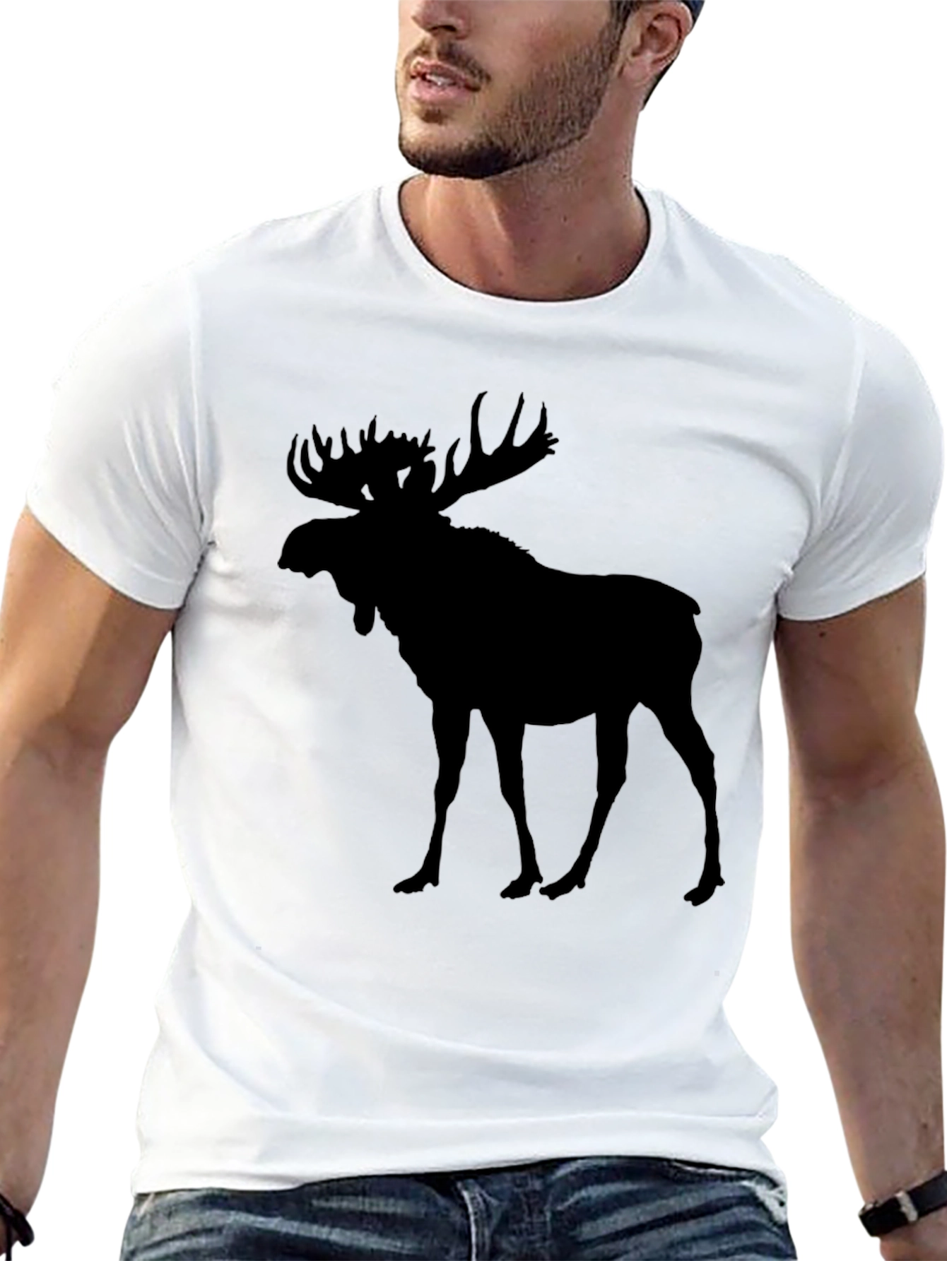 Black Moose Graphic Tee Shirt