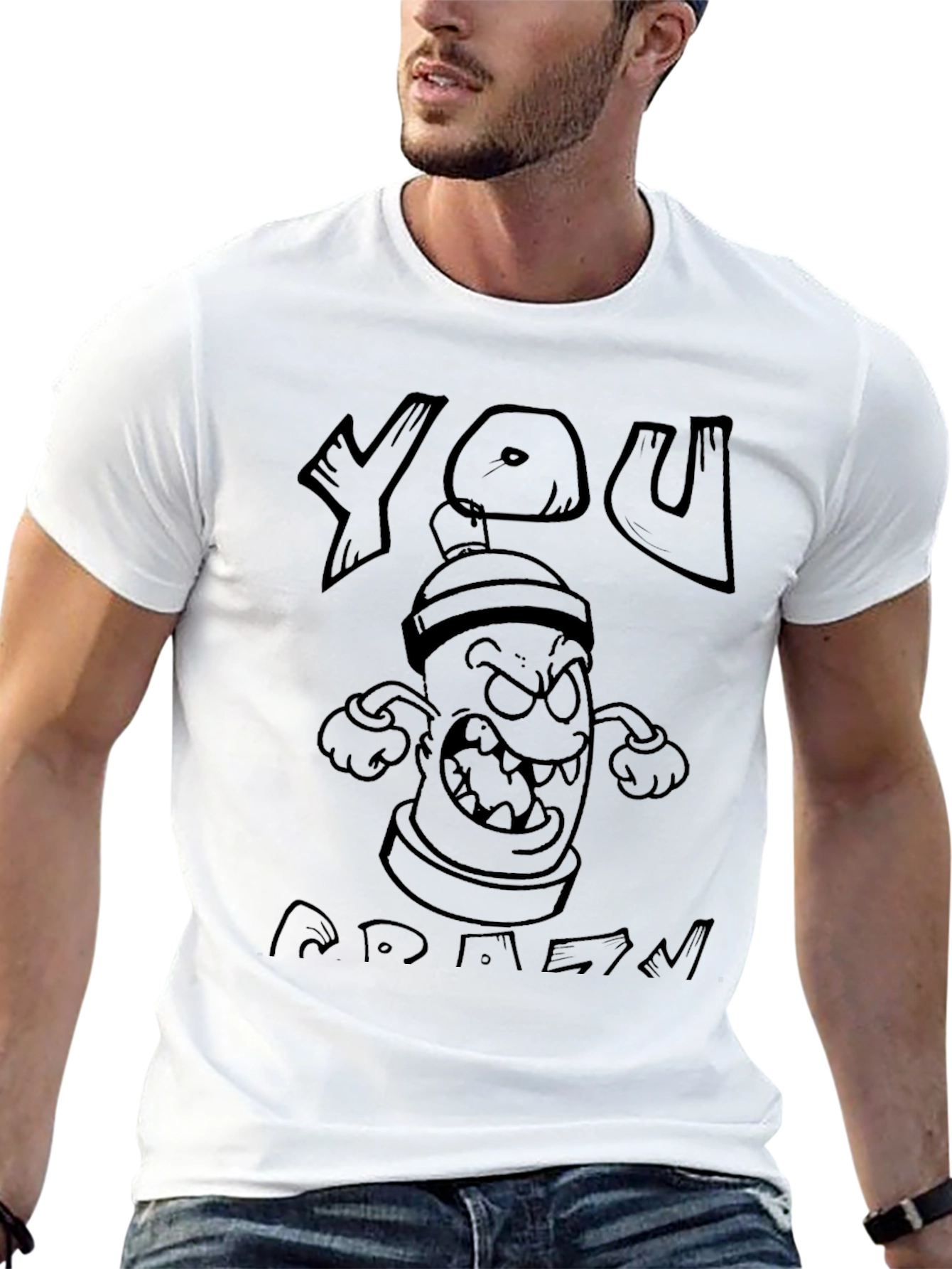 You Mad T-Shirt: Angry Graffiti Cartoon