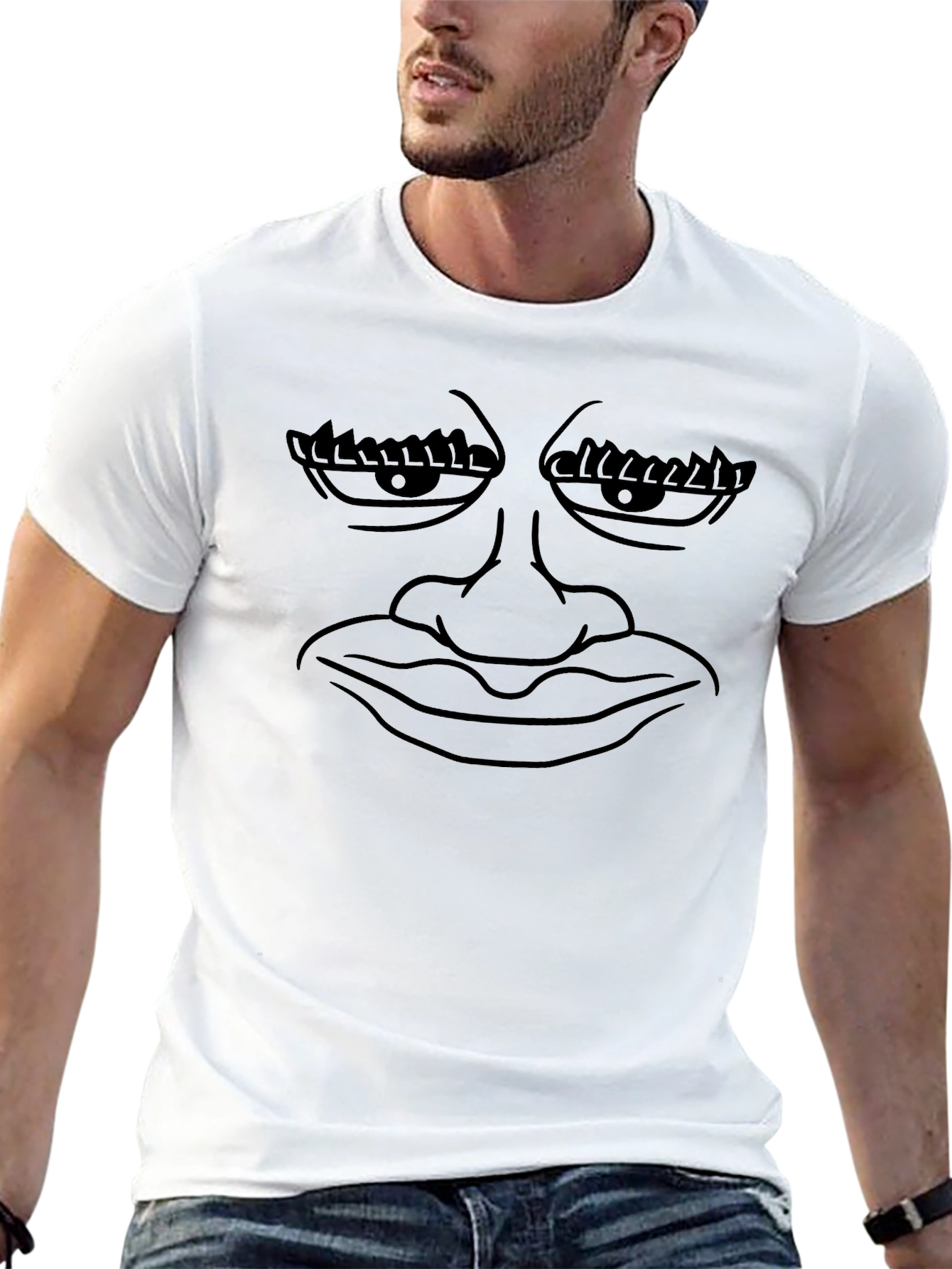 Funny Face Black T-Shirt - Express Yourself!