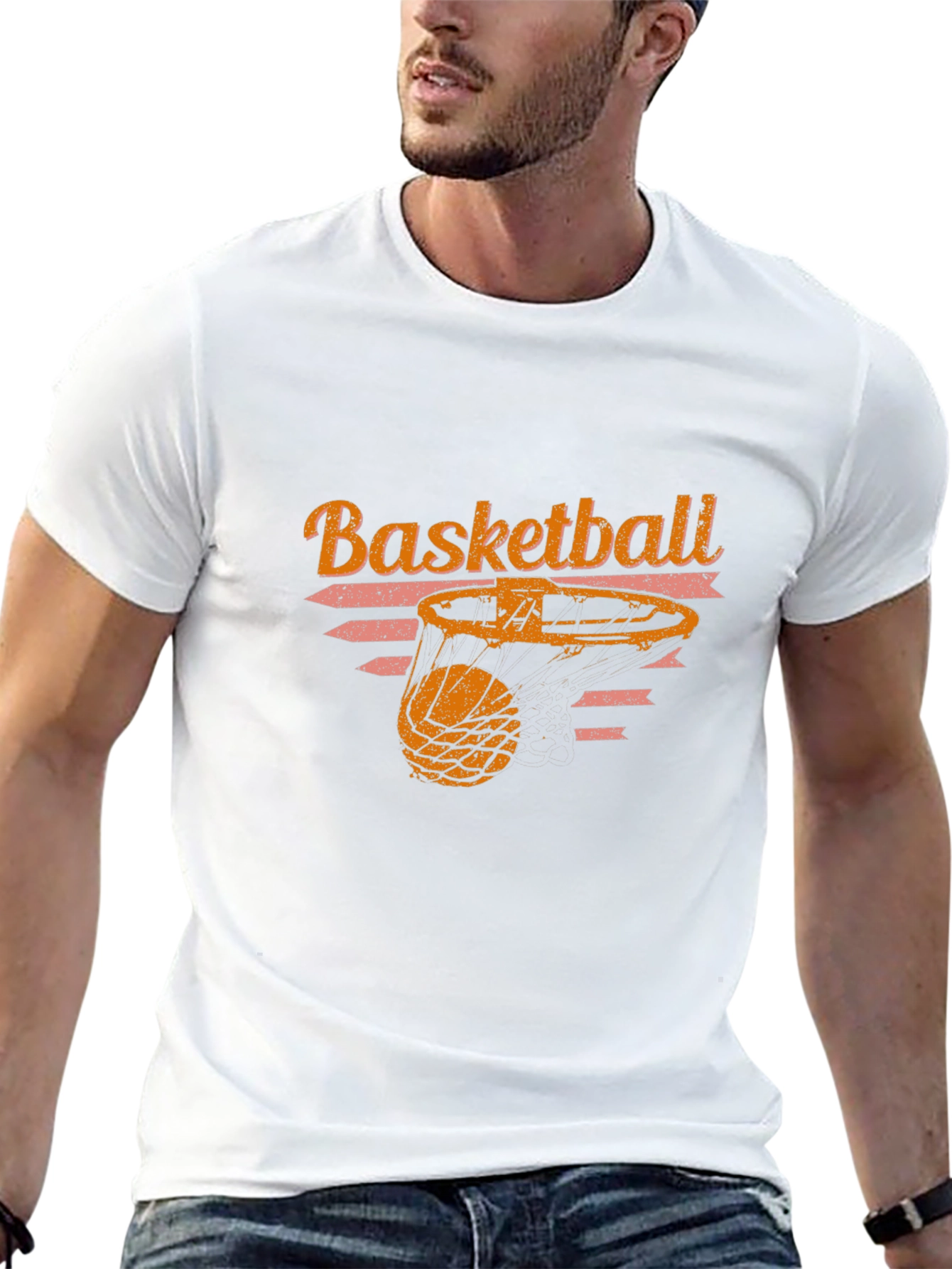 Basketball Graphic T-Shirt - Retro Style