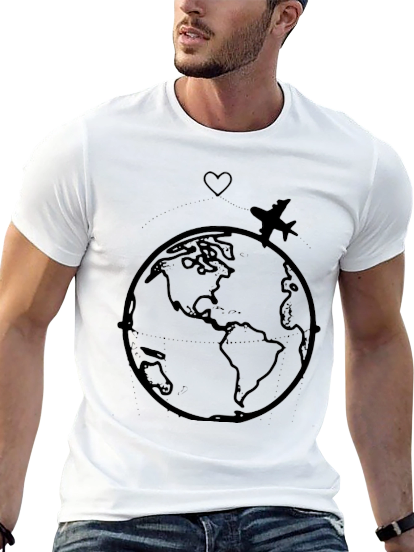 Love to Travel Black Graphic Tee