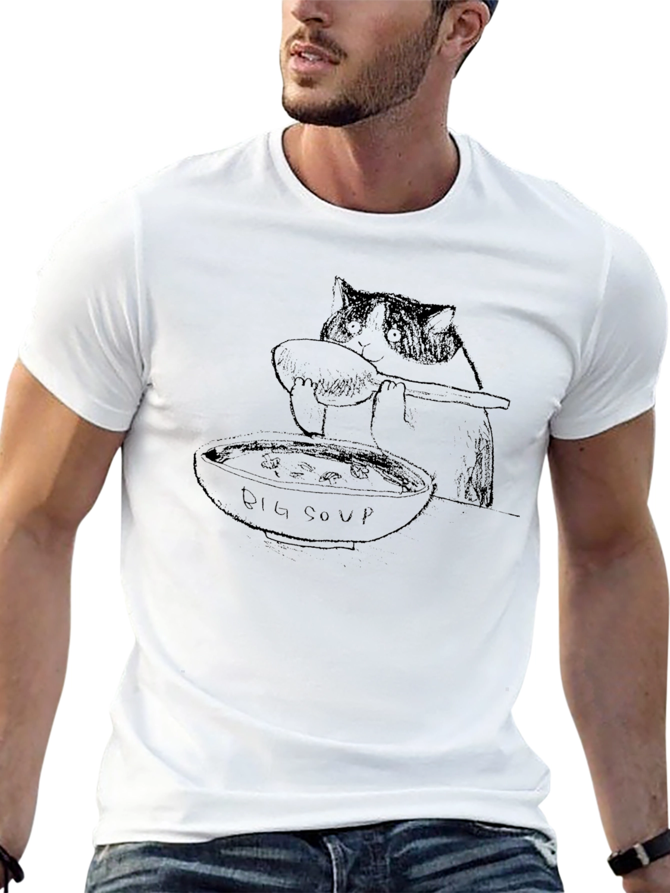 Big Soup Cat Graphic Tee - Comfort Fit