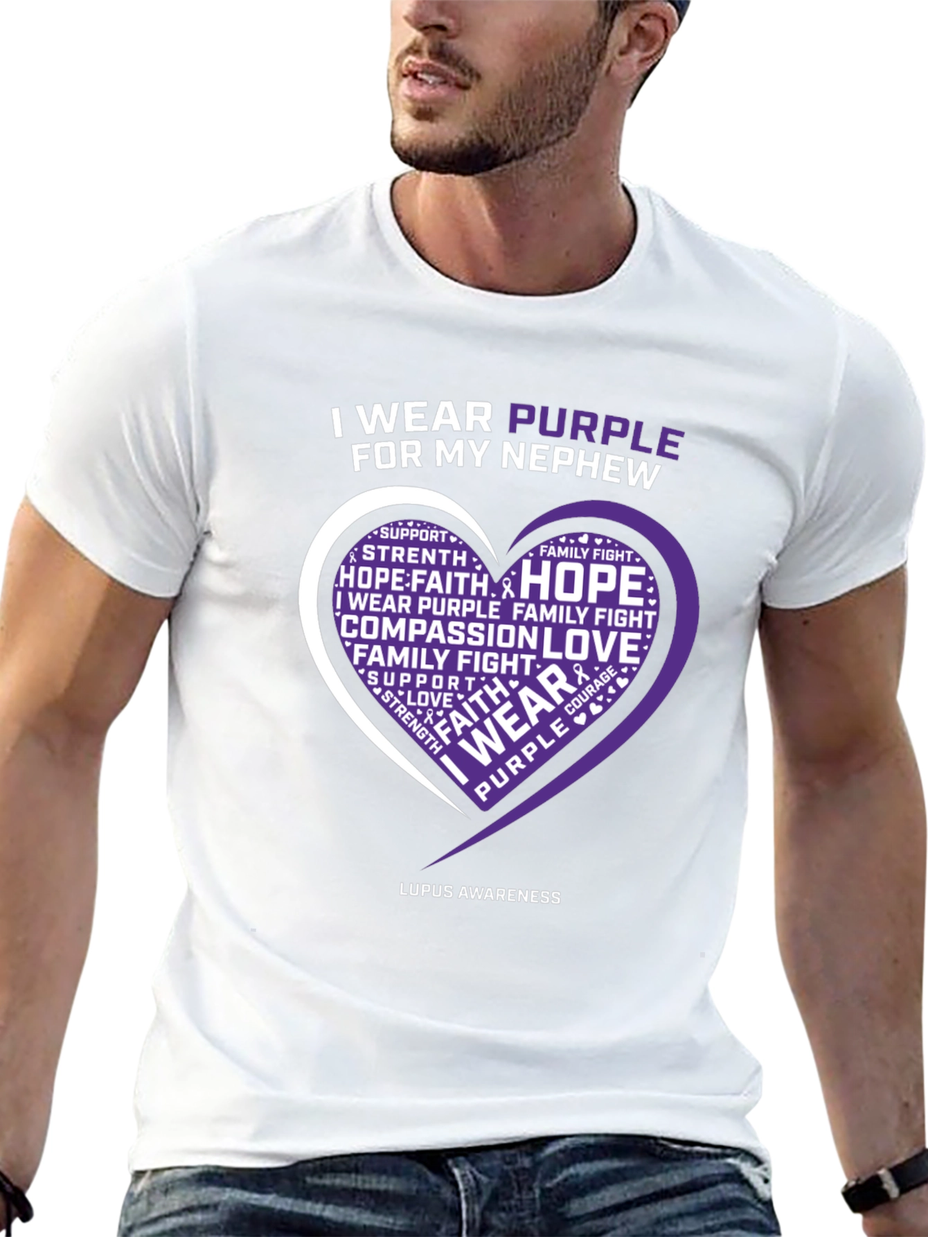 Purple Lupus Awareness T-Shirt - For My Nephew